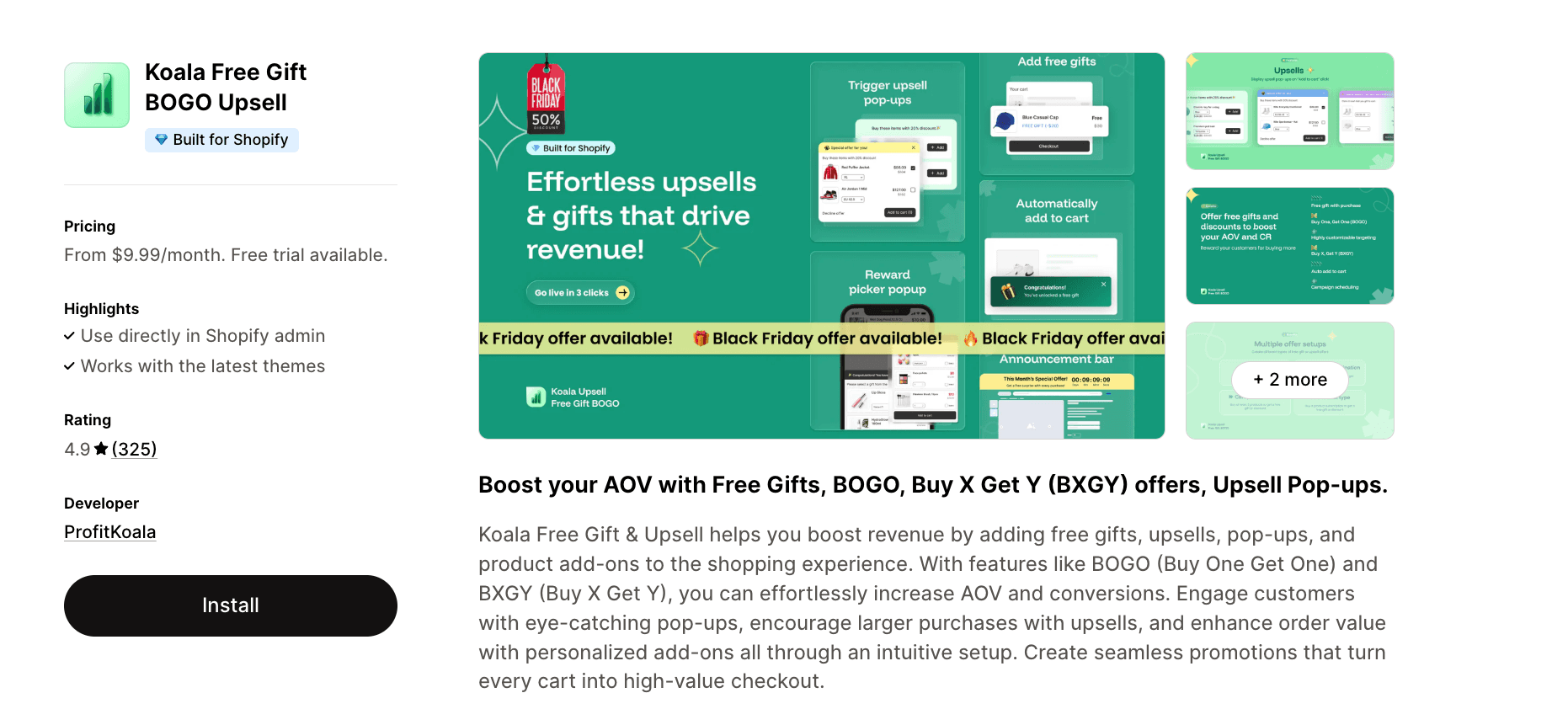 Koala Free Gift BOGO Upsell