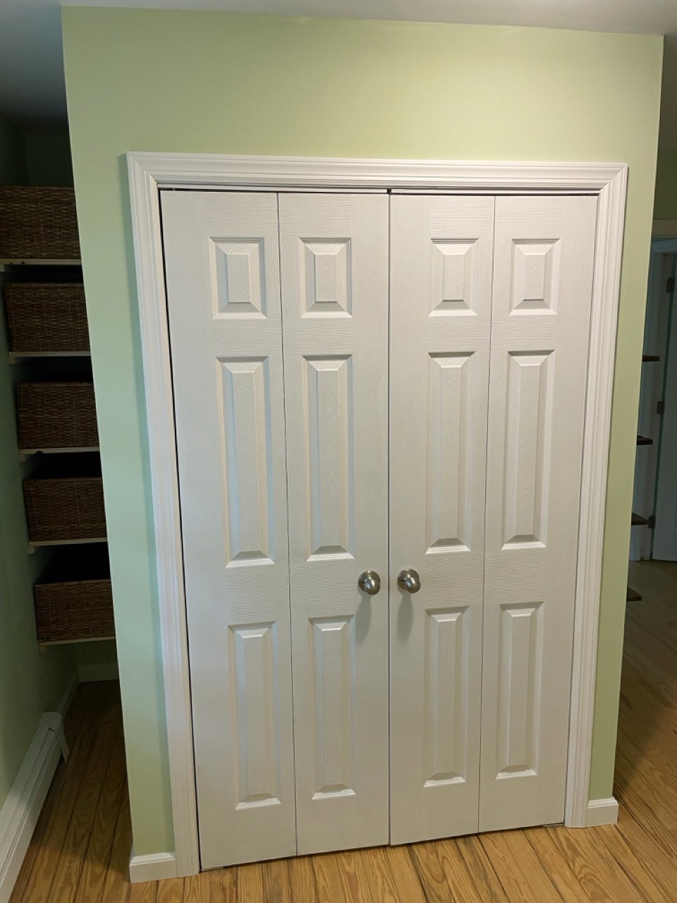 Finished framed-in laundry room