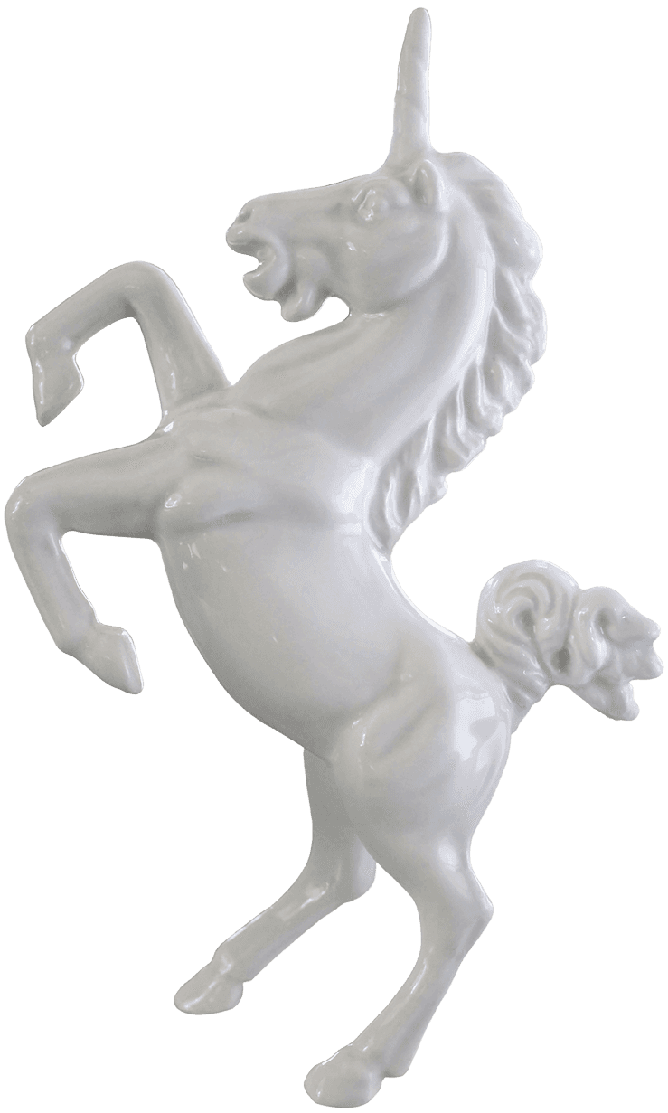 Porcelain unicorn — metaphor for a product or service that feels special but doesn’t stand out on the market.