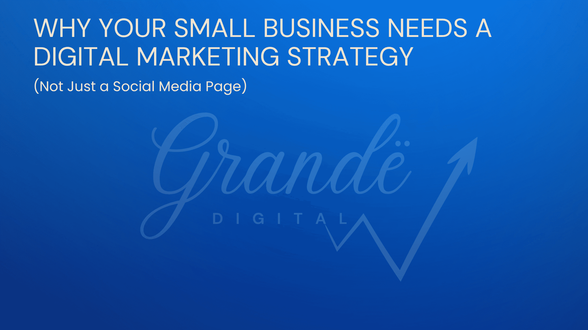 Why your small business needfs a digital marketing strategy - blog thumbnail