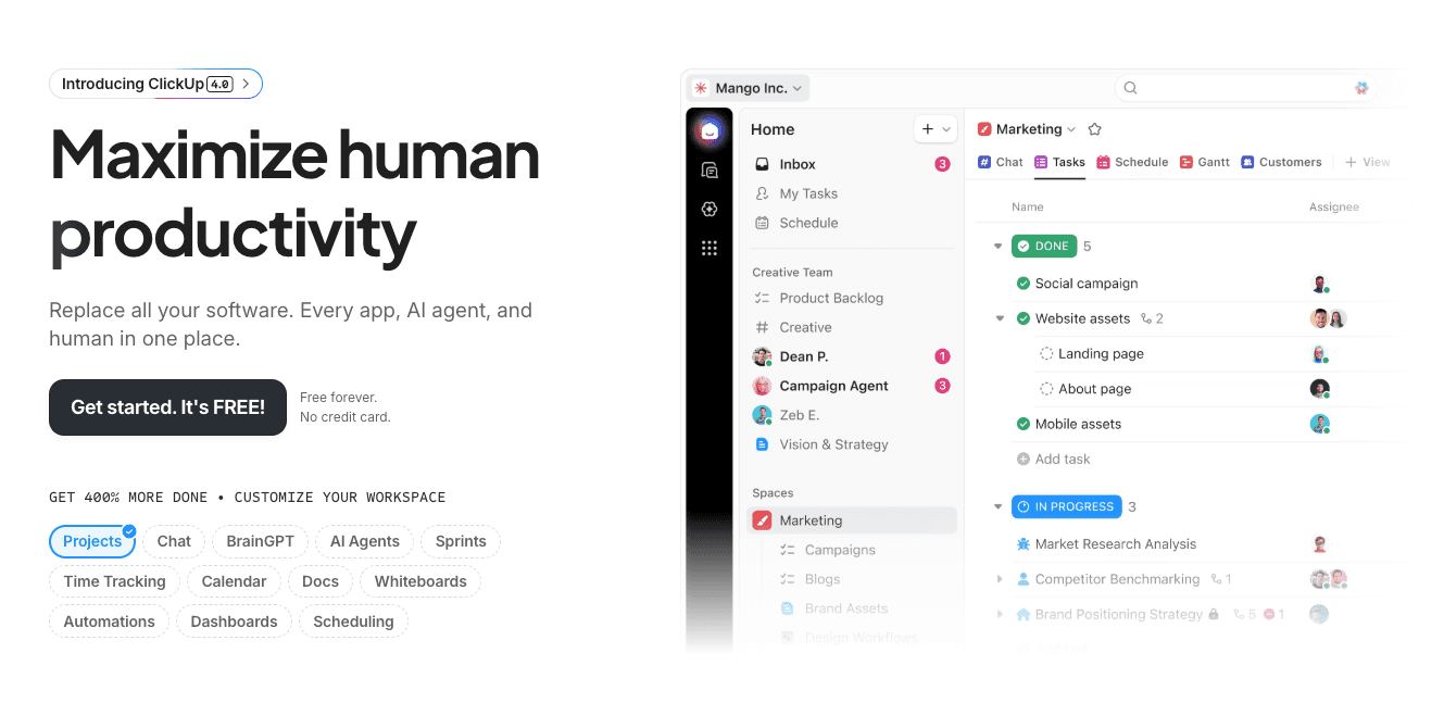 Maximize human productivity