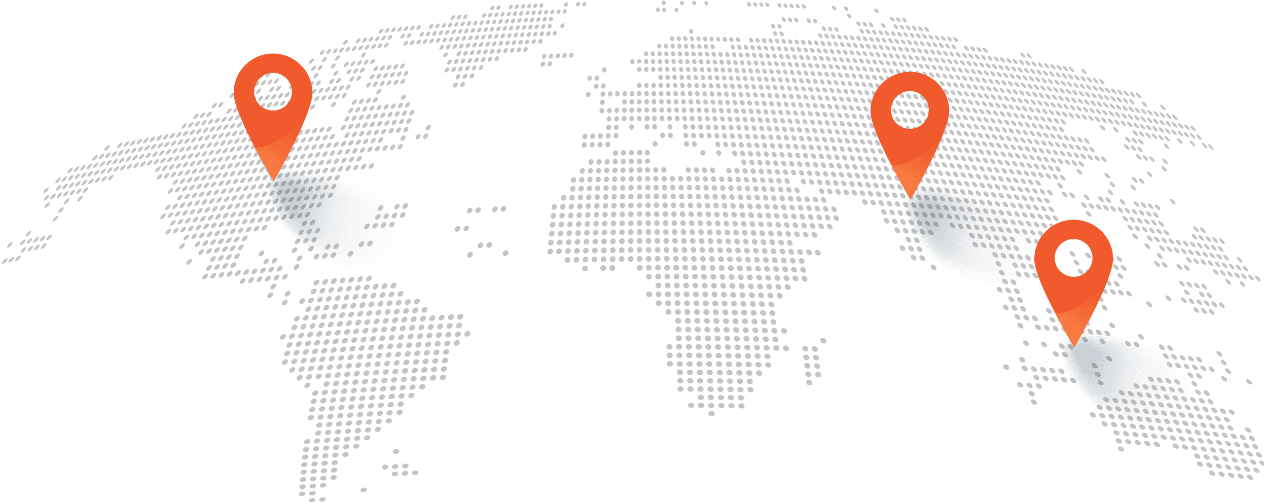 Map with Market Xcel's Locations marked