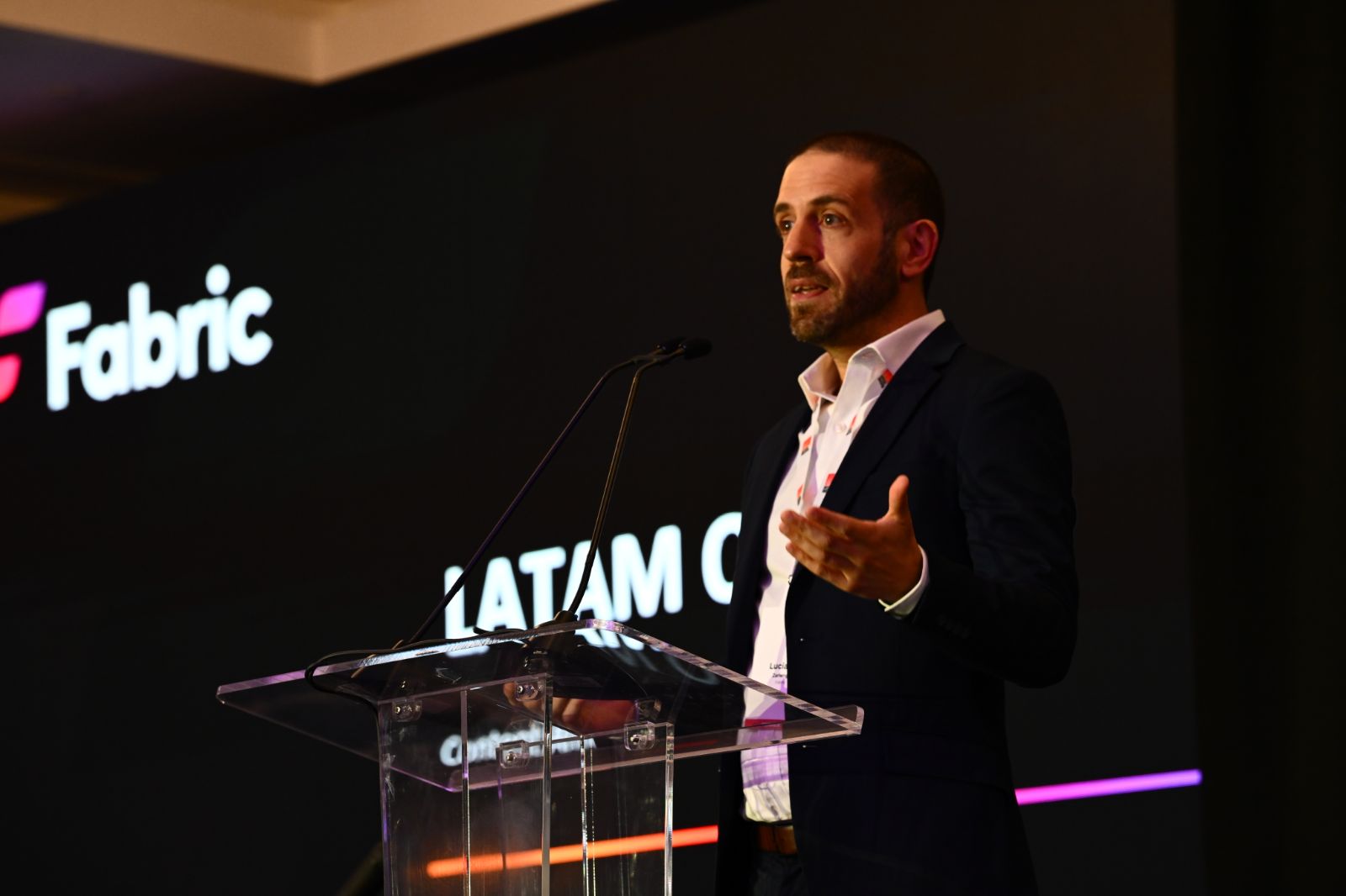 Luciano Zarlenga speaking at Content Americas 2026
