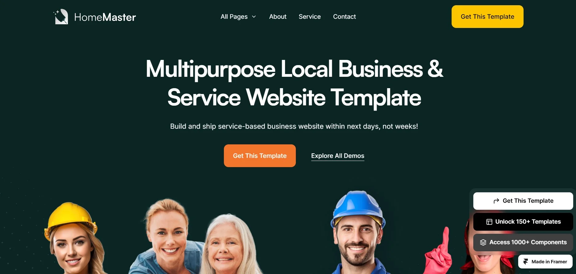 Best Framer Templates for Professional Services - HomeMaster