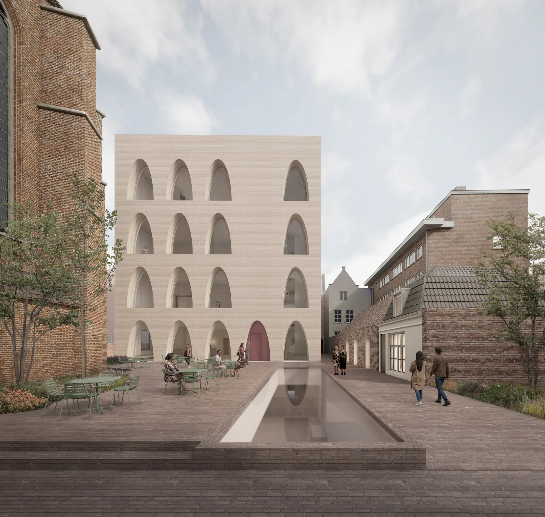 Bedroom with heritage character and warm lighting — Leinster House rendering