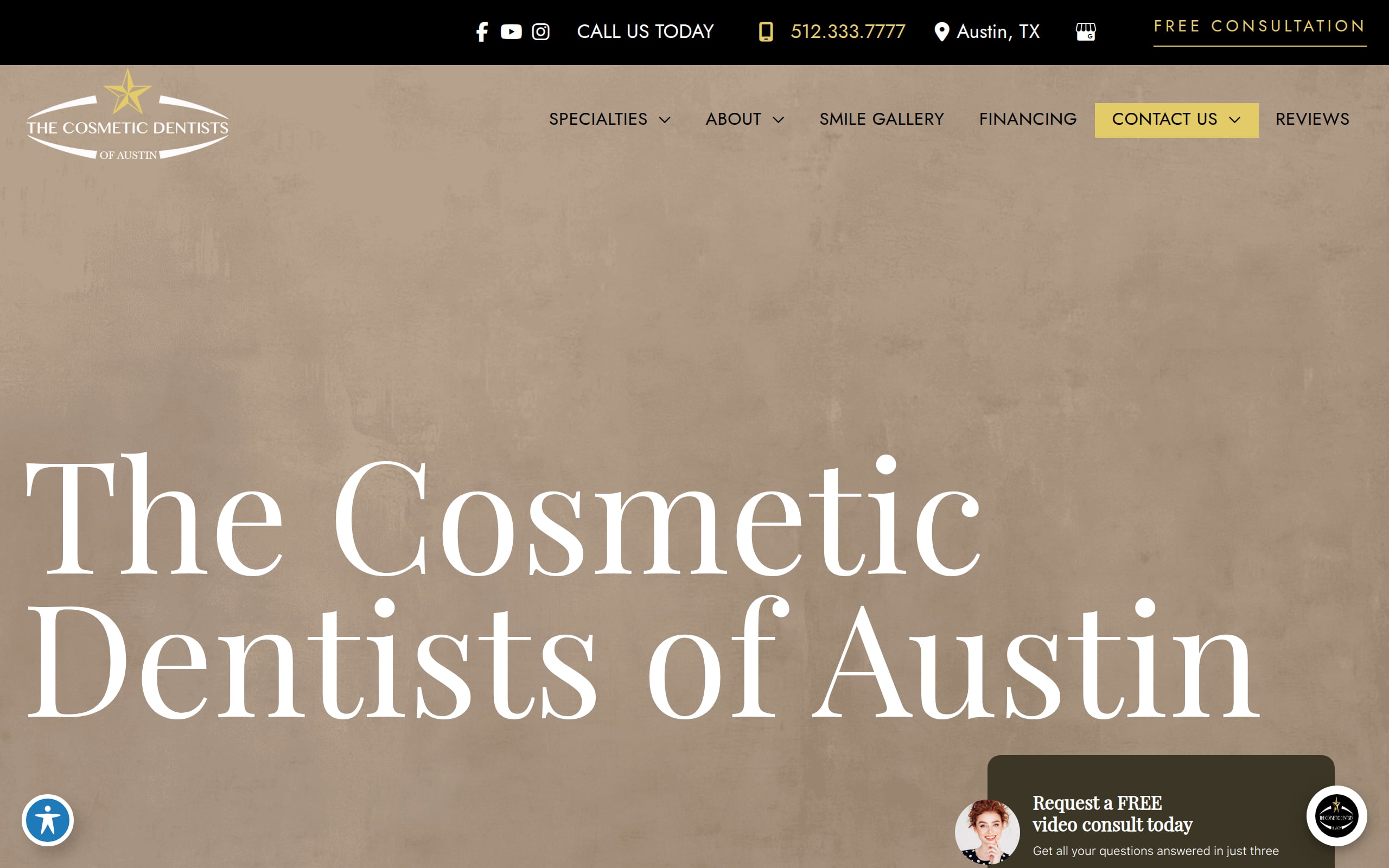 The Cosmetic Dentists of Austin Screenshot