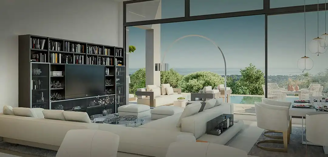 Luxury apartment living room in Marbella