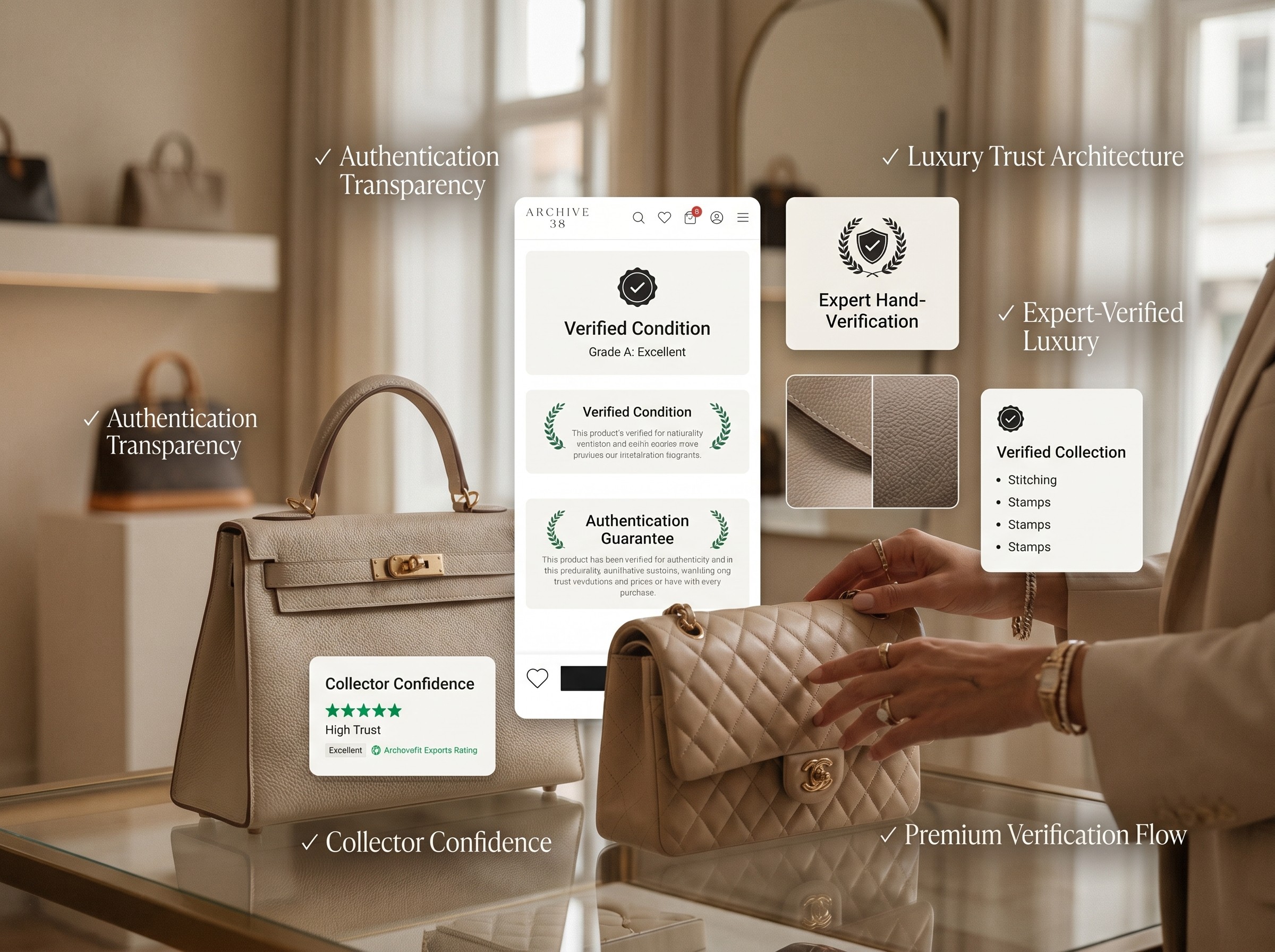 Mobile Luxury Resale Produktentdeckung optimiert für Kaufvertrauen und reduzierte Käuferunsicherheit
