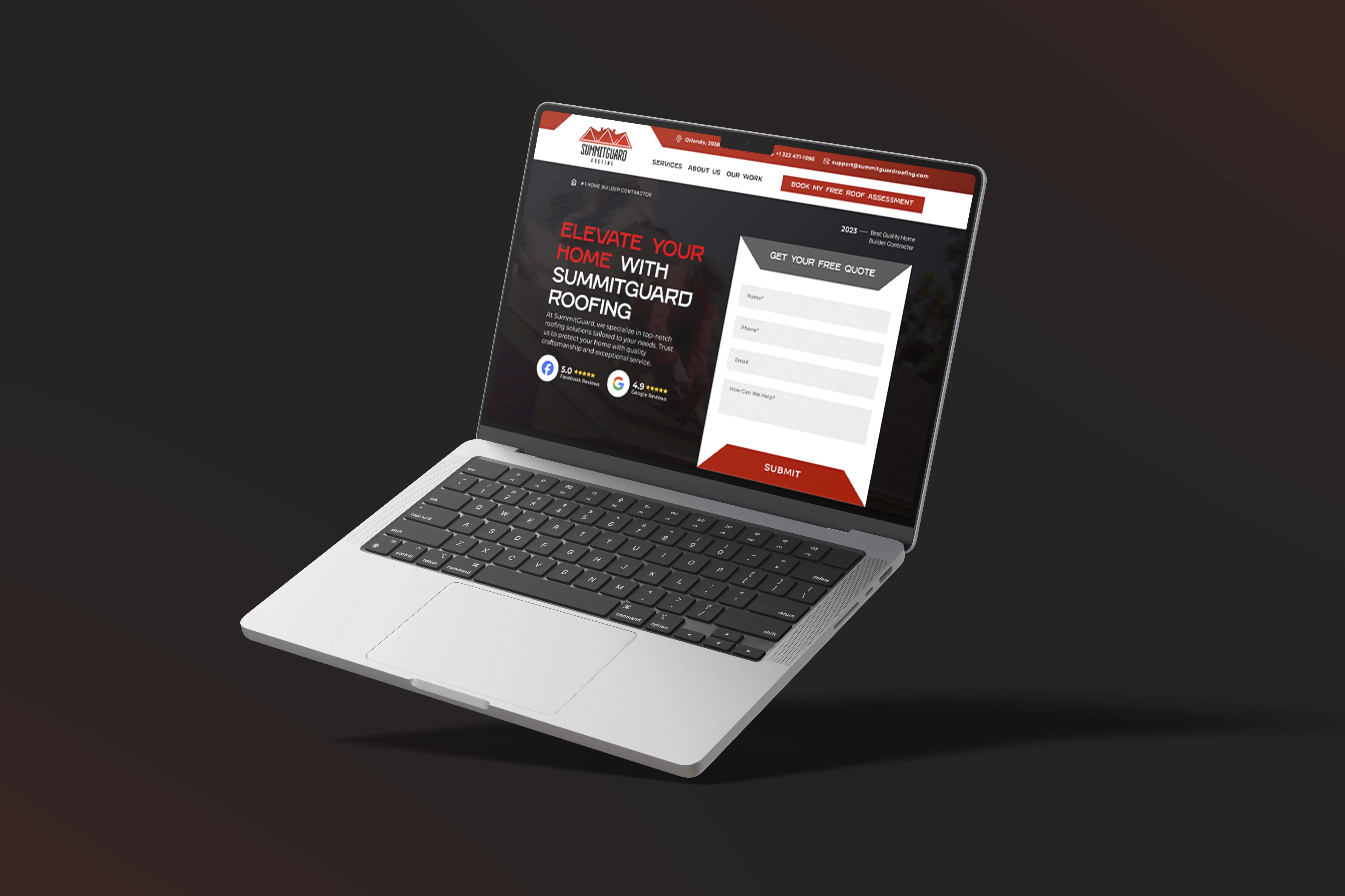 Roofing Company Website Design