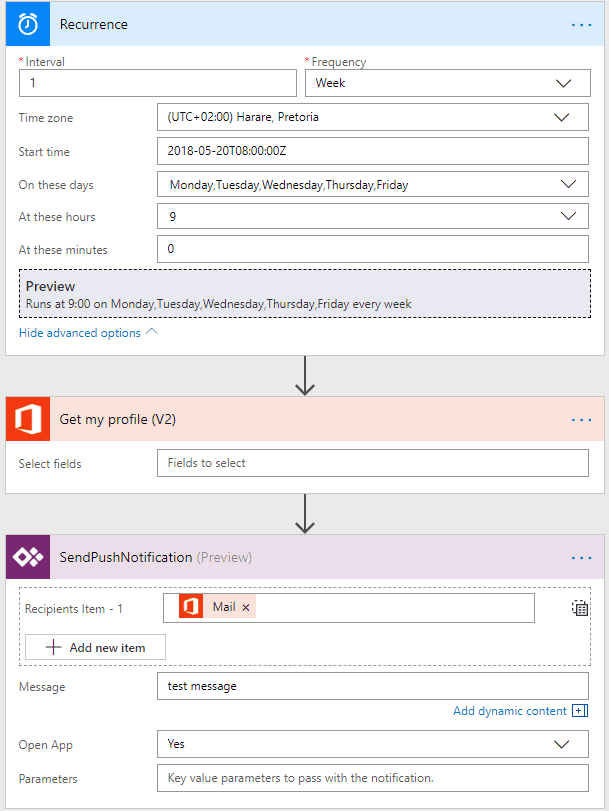 Solved: Re: PowerApps Push Notification at Certain time to... - Power  Platform Community