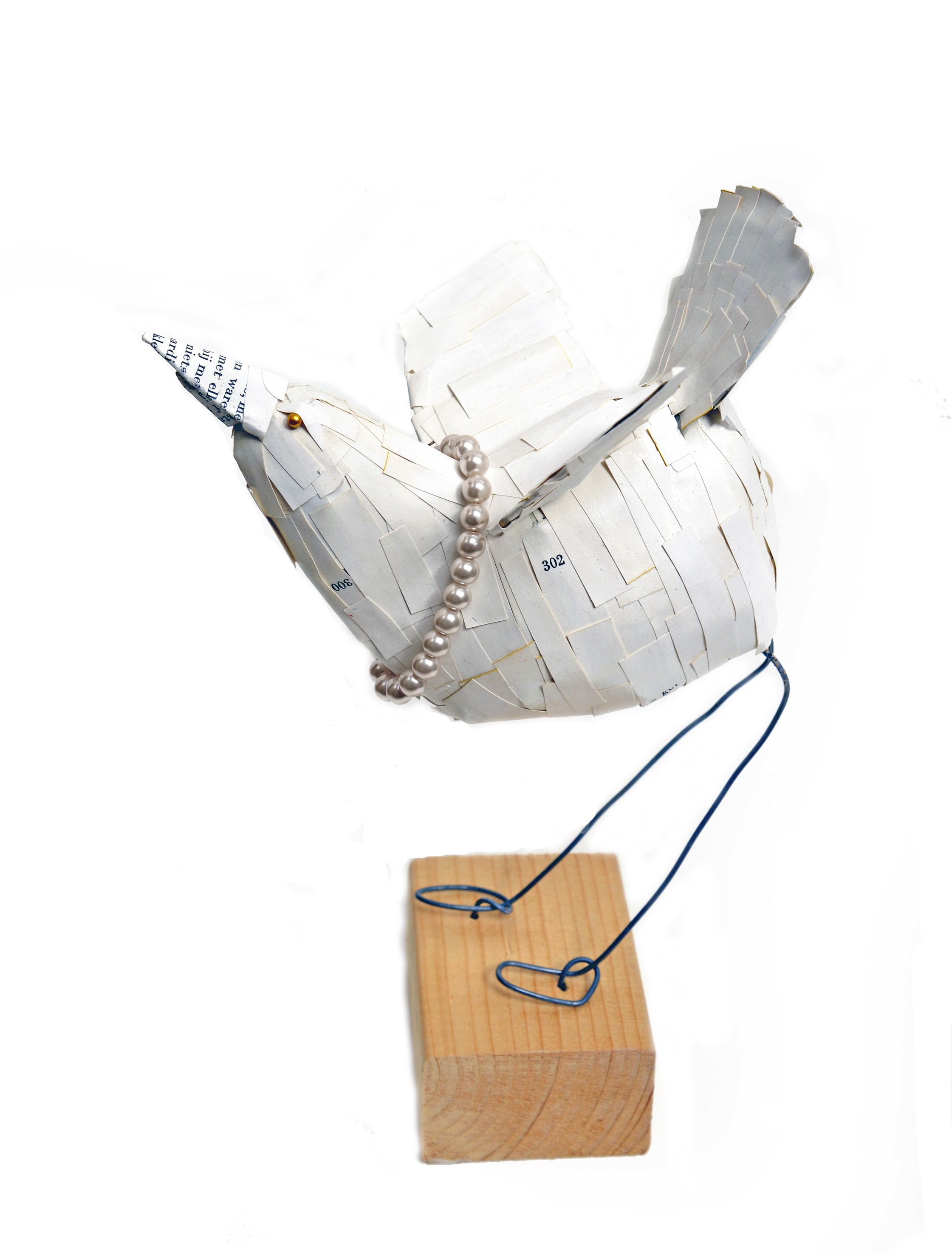 Birdosaurus | papier, metaal | 30cm