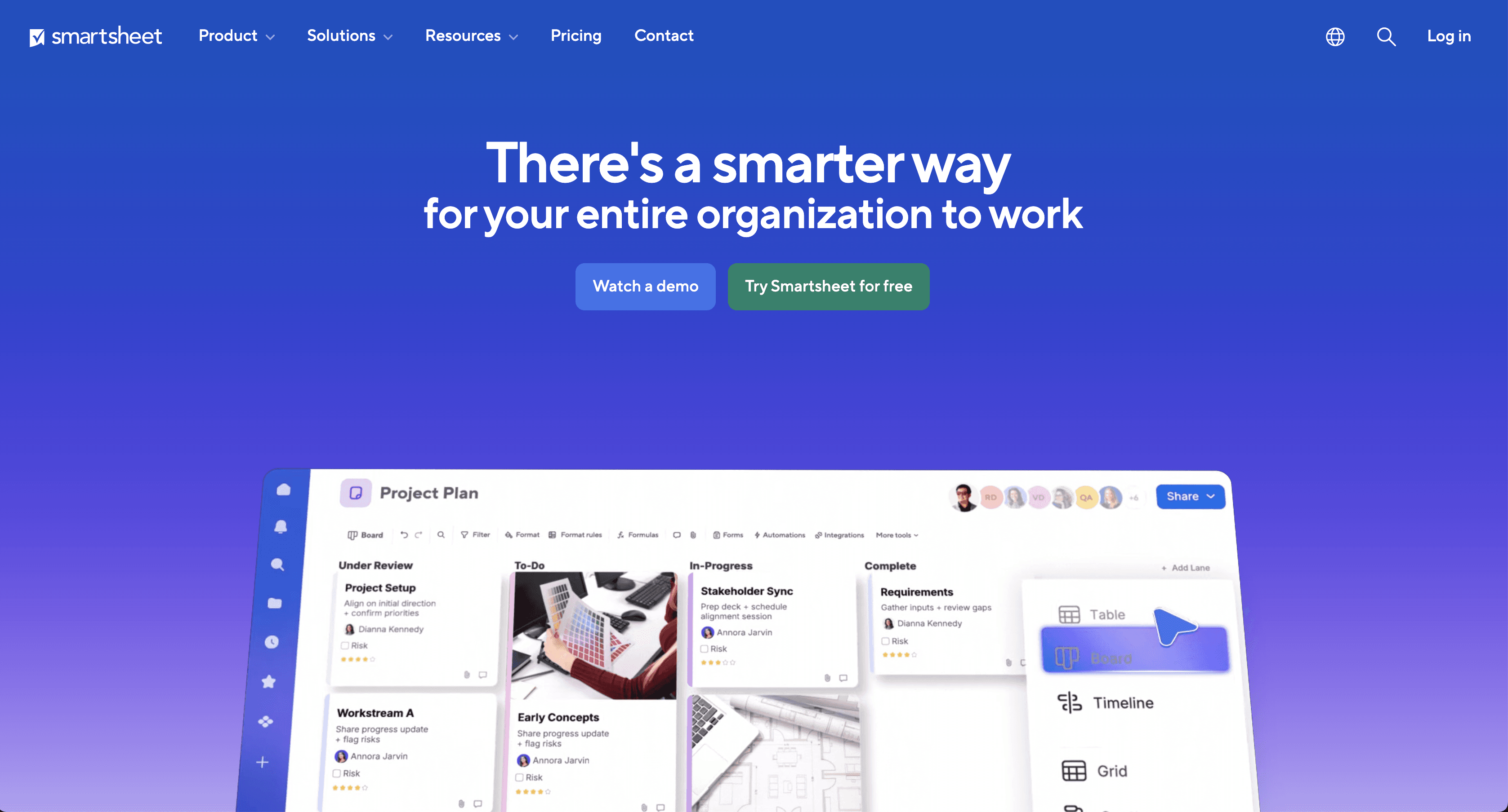 Smartsheet website