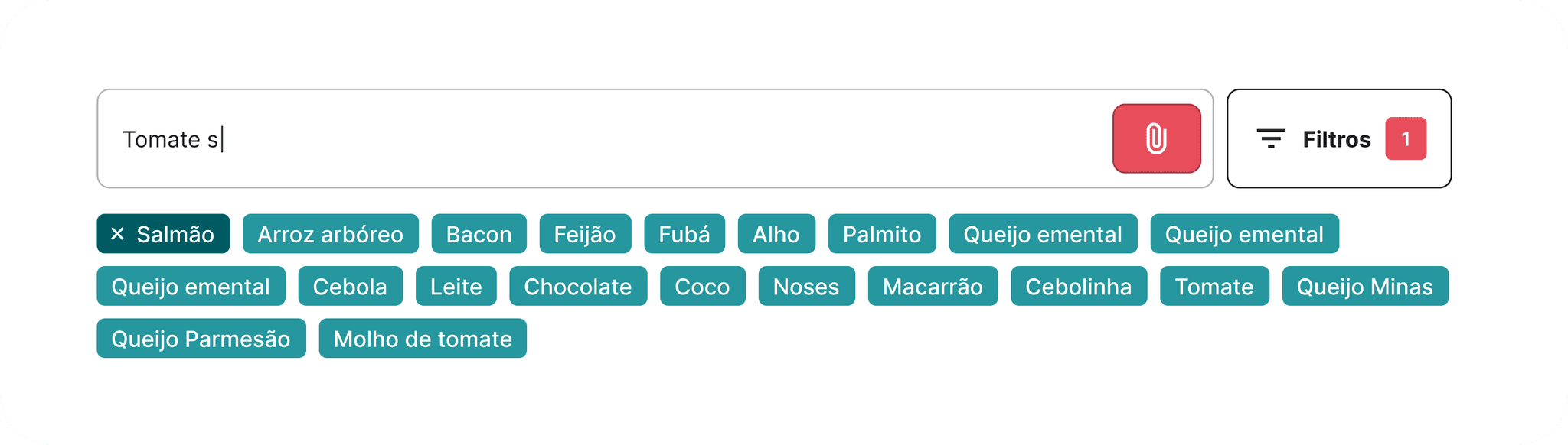 Search bar interface showing user typing and live results appearing.