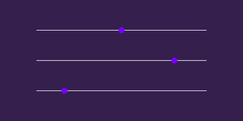 Illustration of three sliders with user icons on a purple background, suggesting a strategic workforce planning