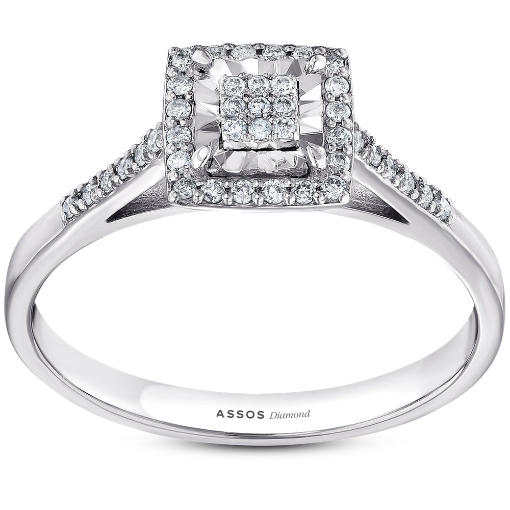 Assos 0.20 Karat F Renk Pırlanta Fantezi 14 Ayar Yüzük