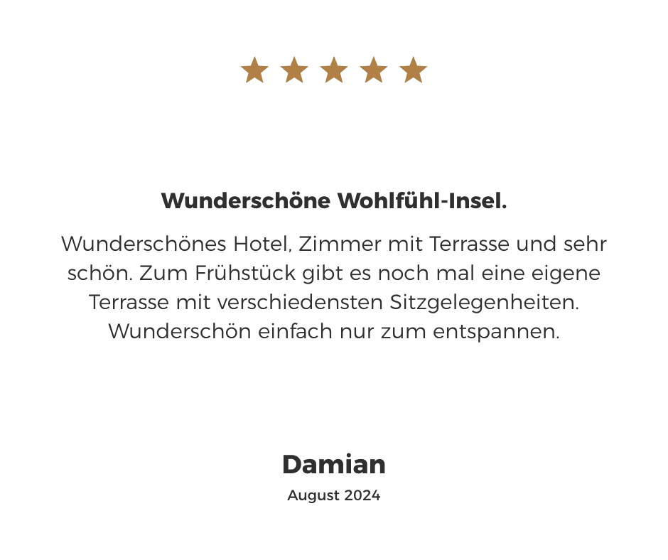 Testimonial Kundenbewertung auf dem Hofgut Langenborn