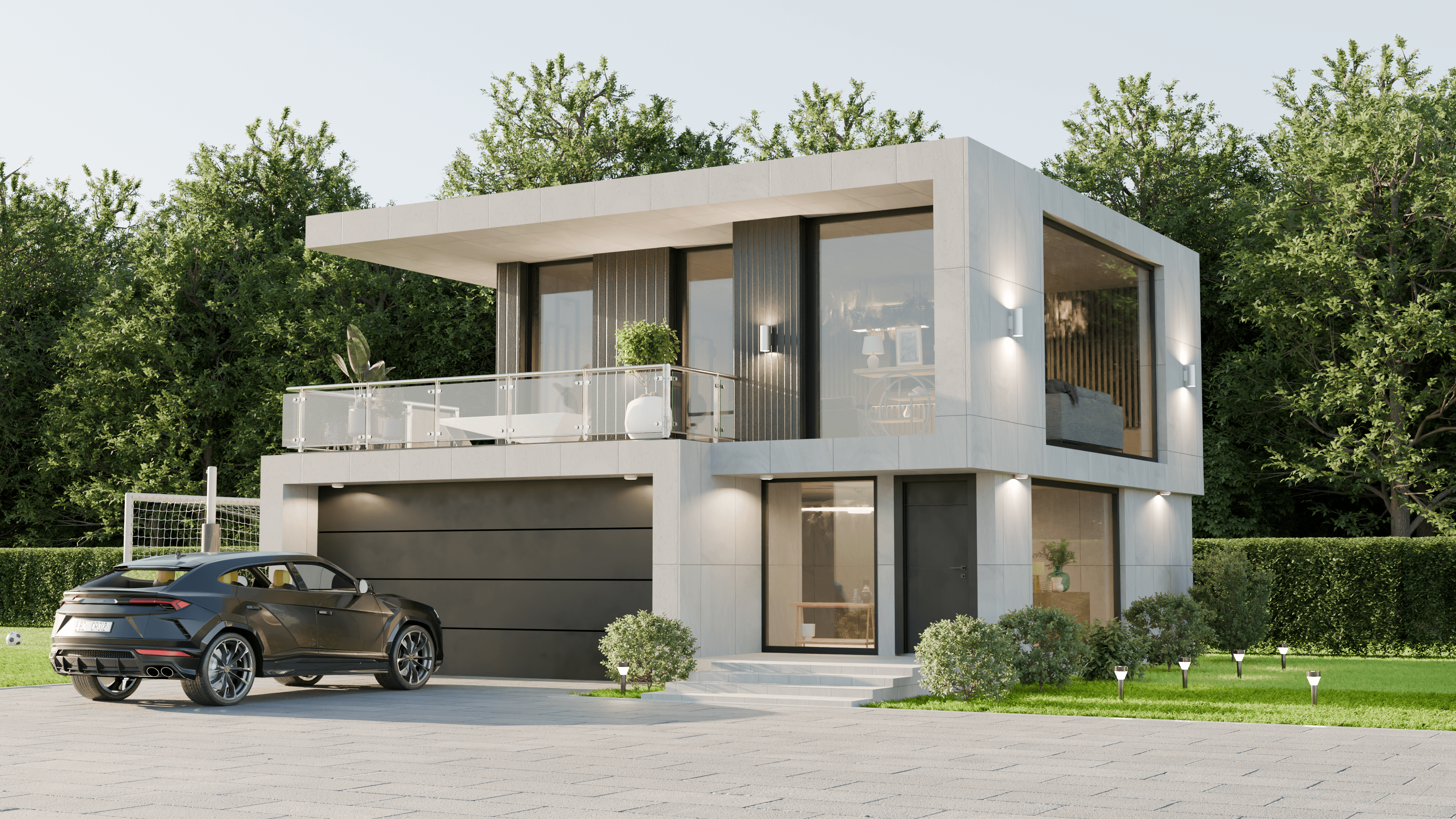 Outdoor Modern Home Render