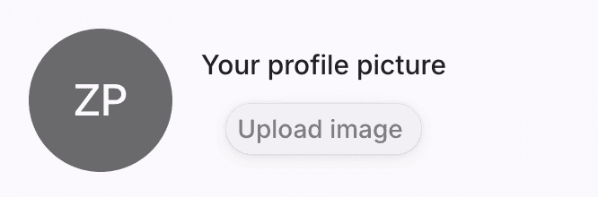 Profile Picture and upload button