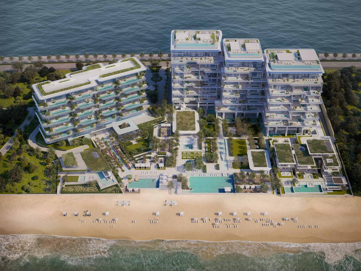 The "Orla Infinity" beachfront apartment building in Miami, featuring sleek design and ocean views.