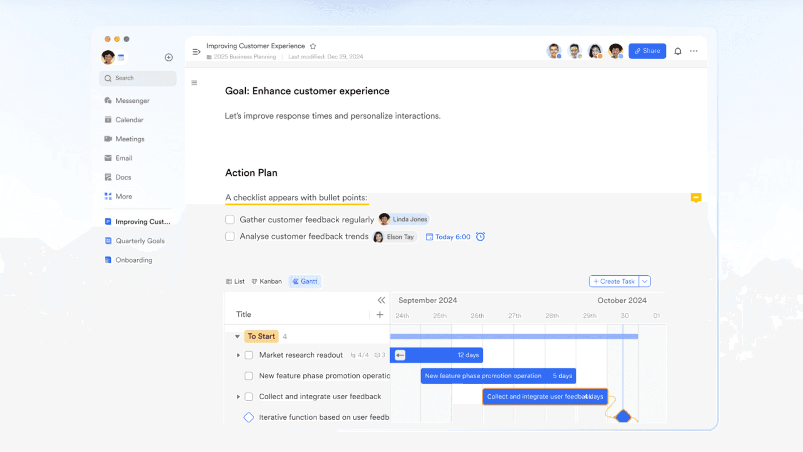 Lark Docs enables real-time collaboration