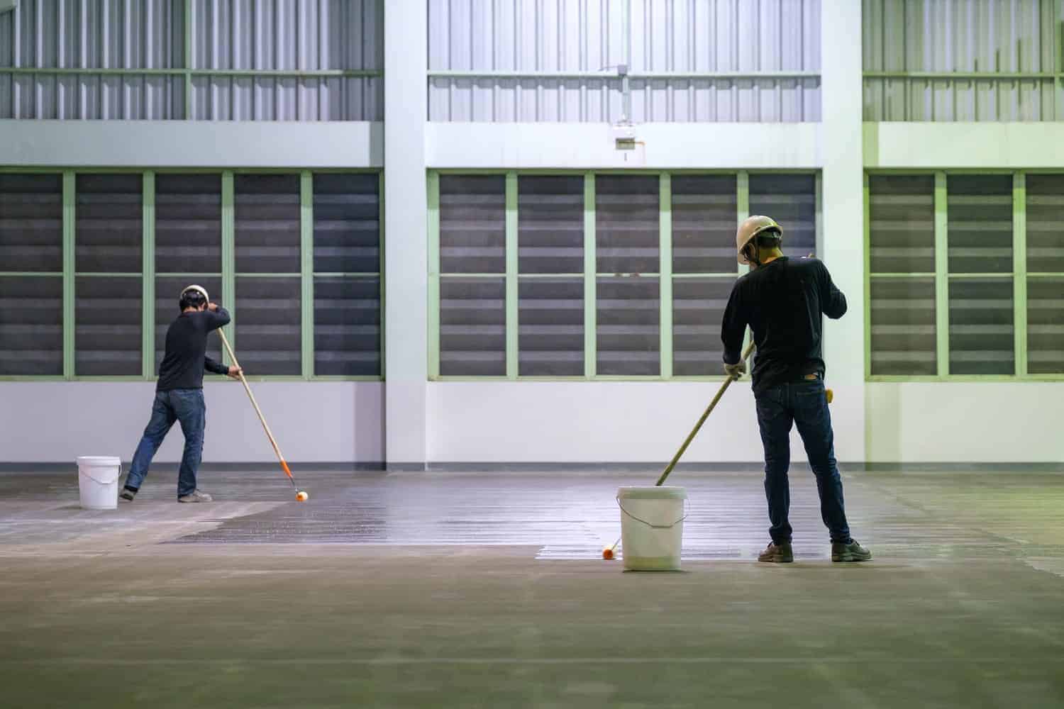 Concrete floor coating project by Select Coatings