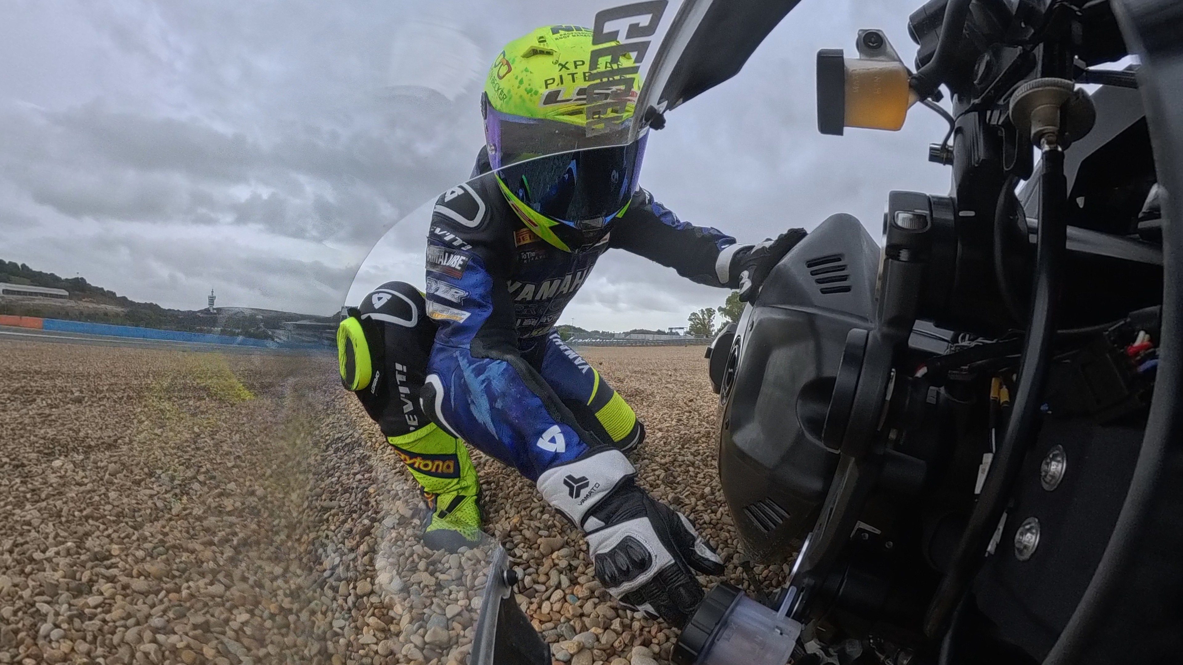 Motorcycle crashed in Jerez