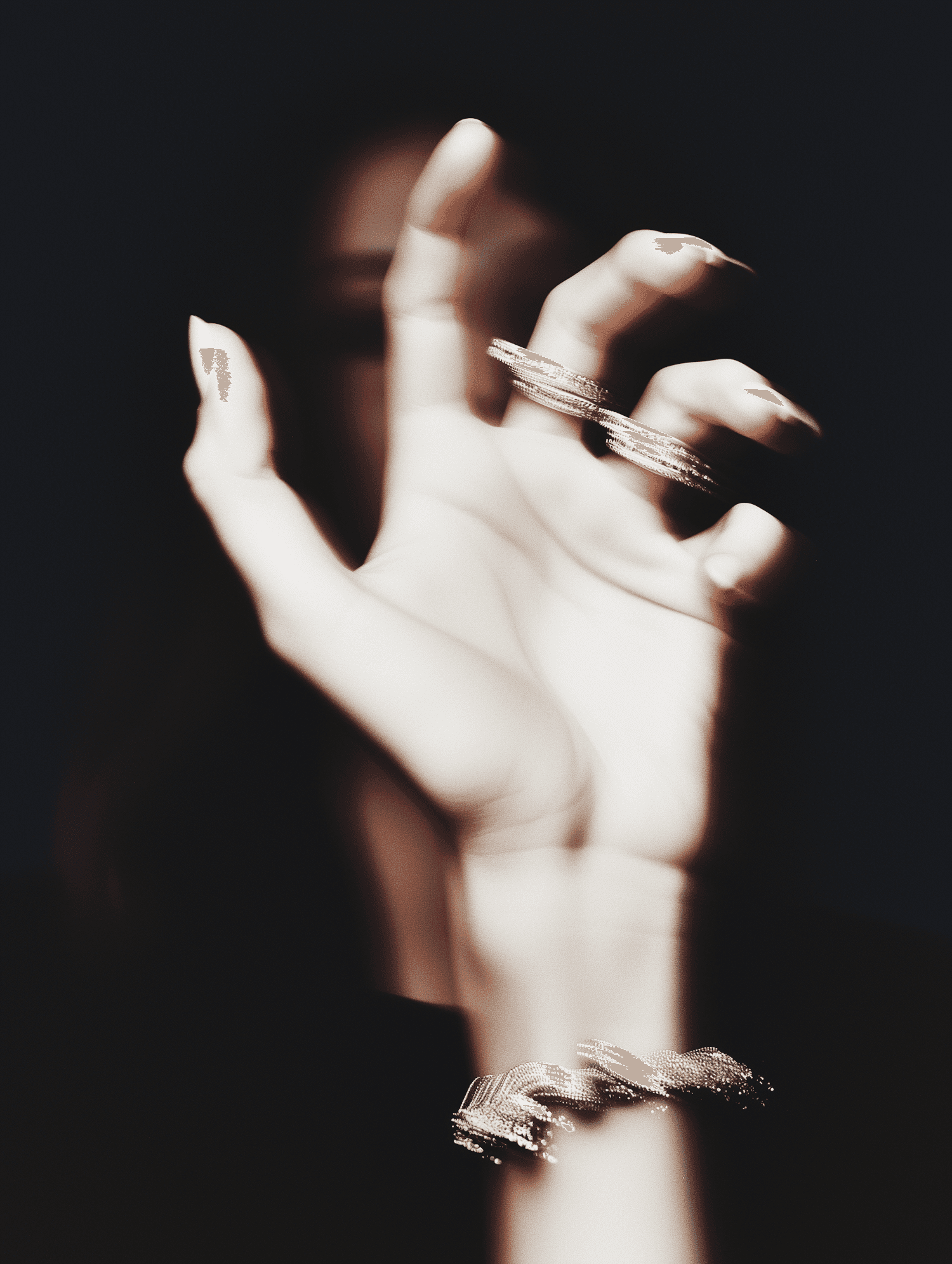 Hand with blurred motion