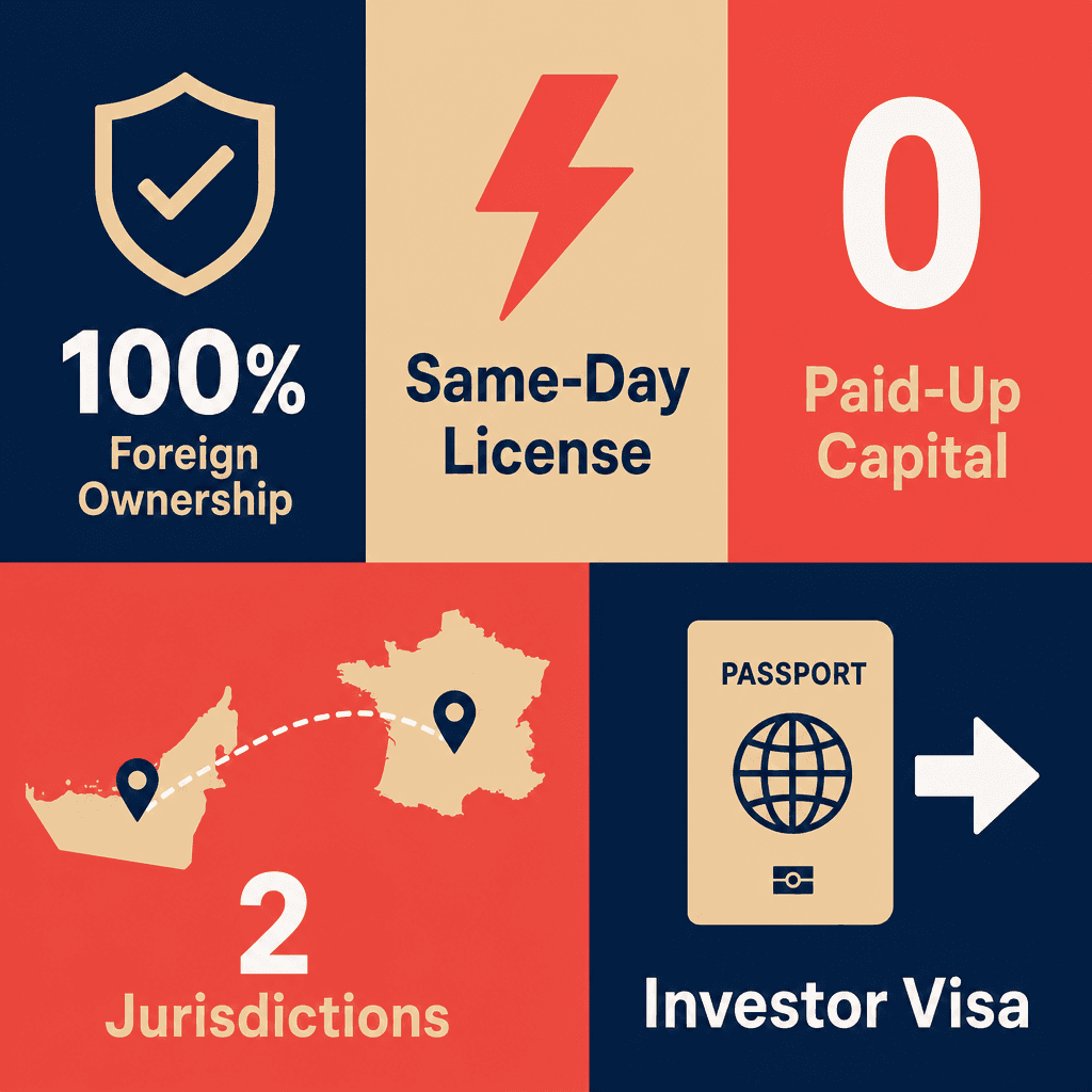Infographic: UAE Company Formation for French Entrepreneurs