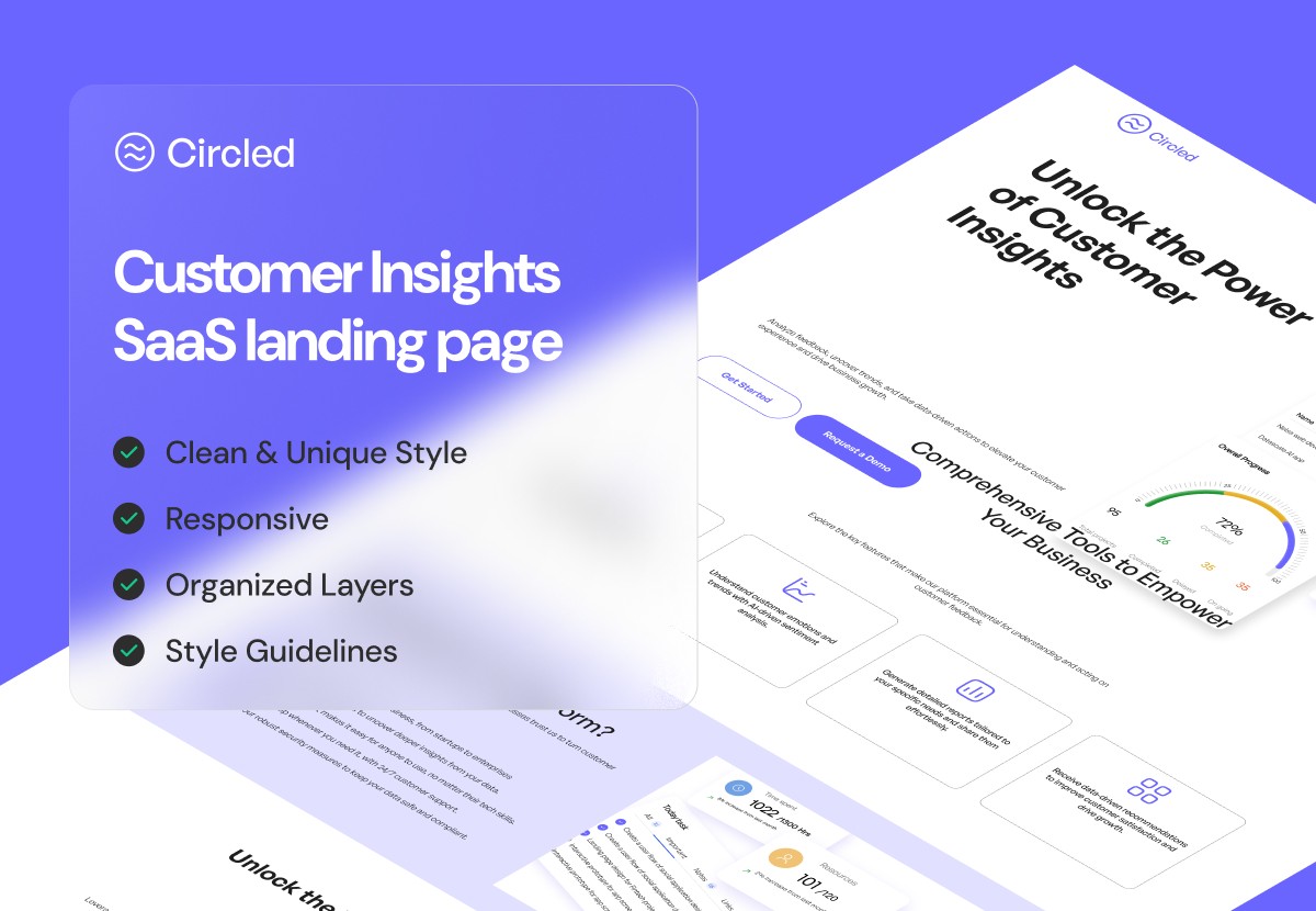 Customer Insights SaaS landing page