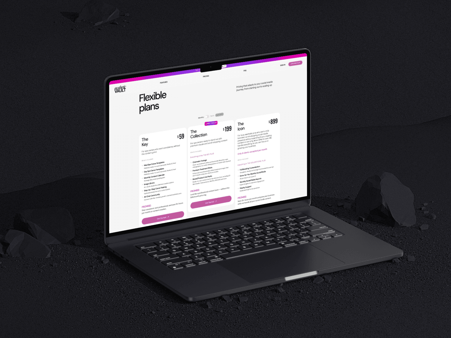 Framer Development for Professional SaaS Service showing the pricing list