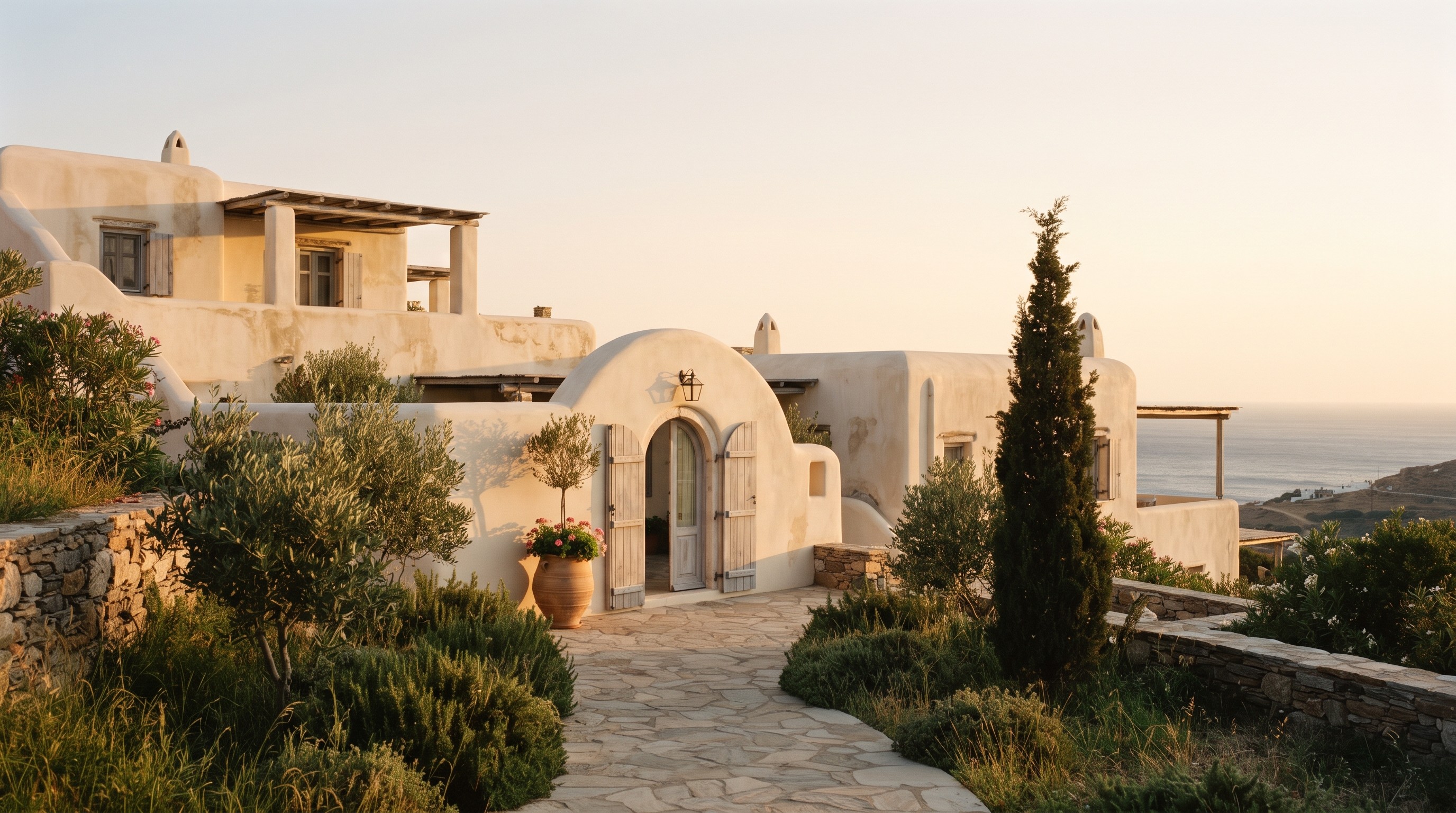 The Aegean coastline at Halcyon Stay