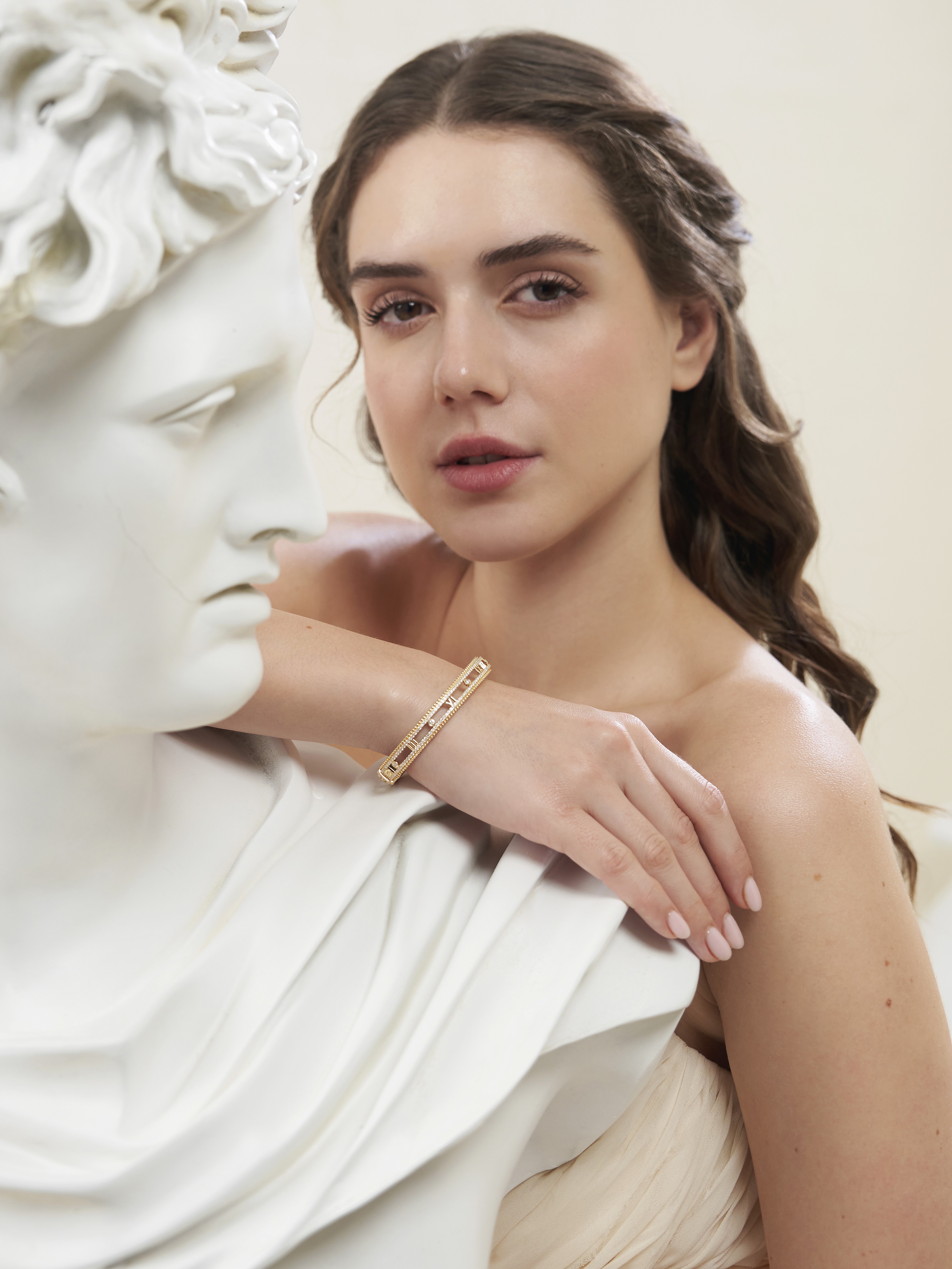 Friends laughing and posing inside a car