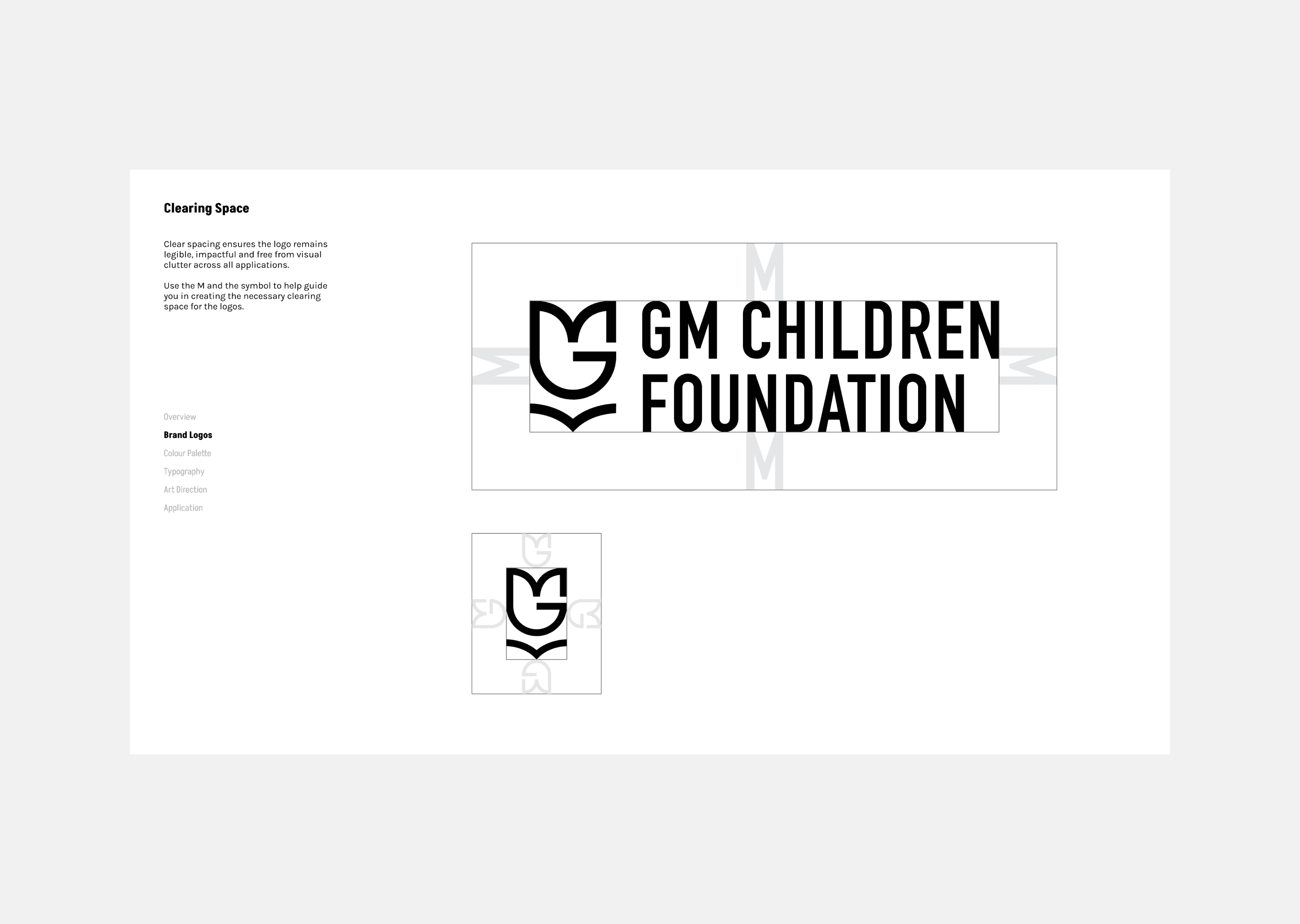 Logo clear space from brand guide