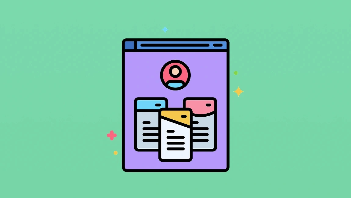 Wordpress website shown in illustration style format