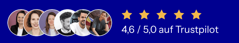 4,6 von 5,0 auf Trustpilot