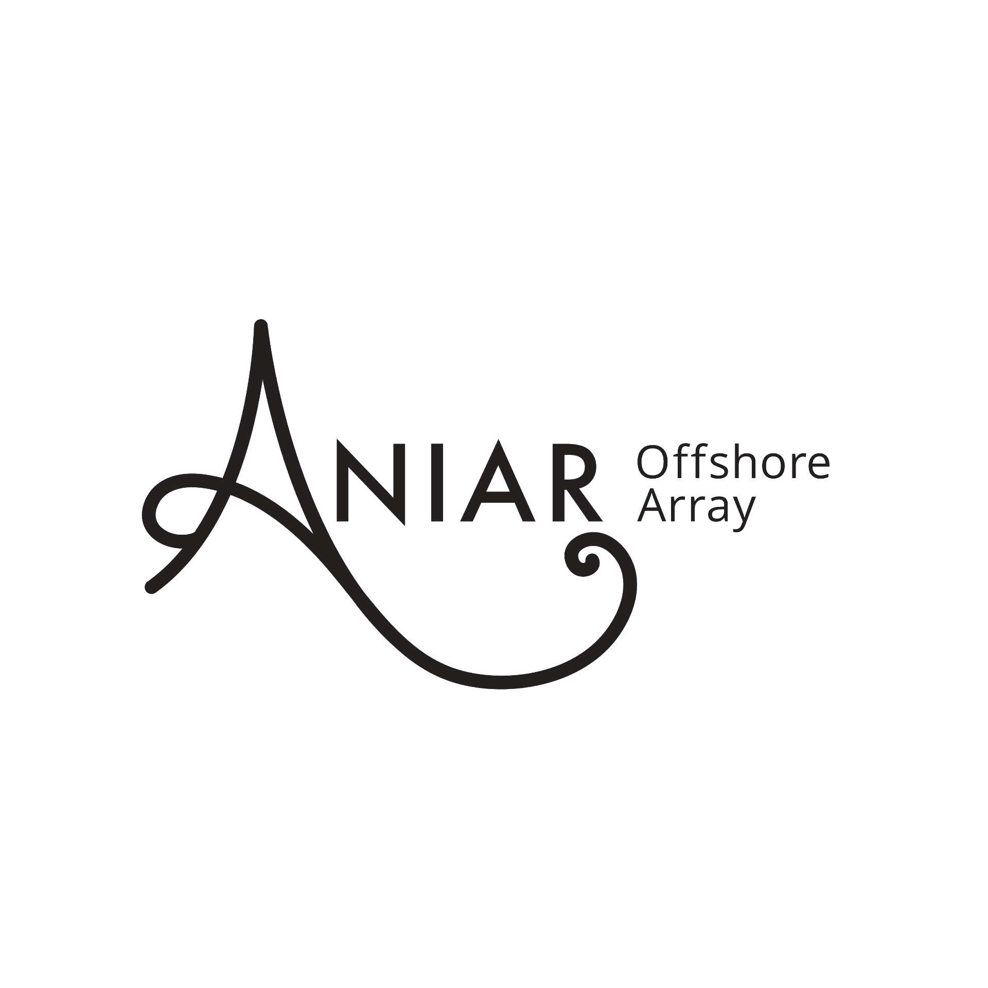 Aniar Offshore Array logo in black script font.