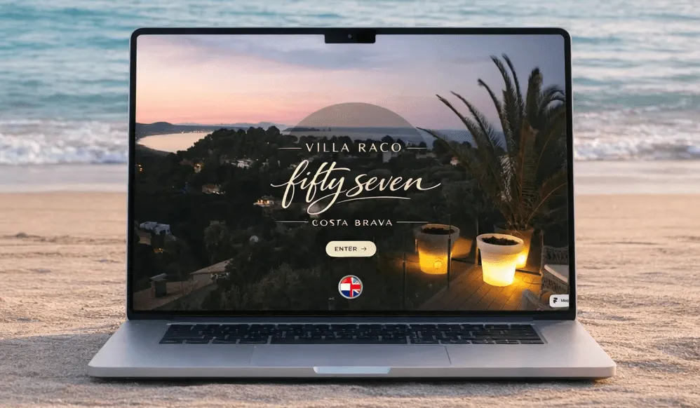 Website ontwerp voor vakantiehuis met belevingsgerichte uitstraling