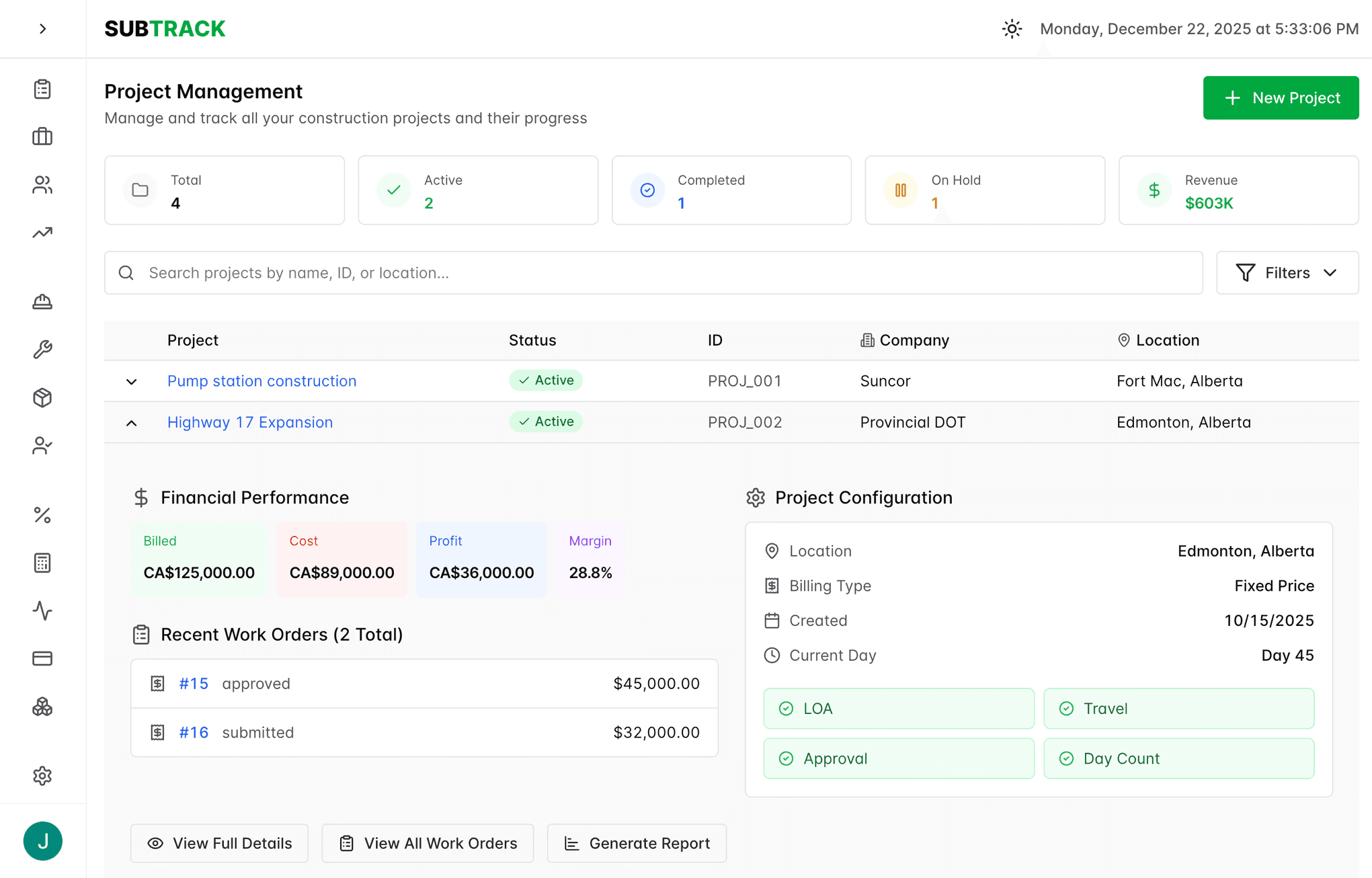 Business dashboard showing revenue, deals, customer list, growth chart, and new activity. 