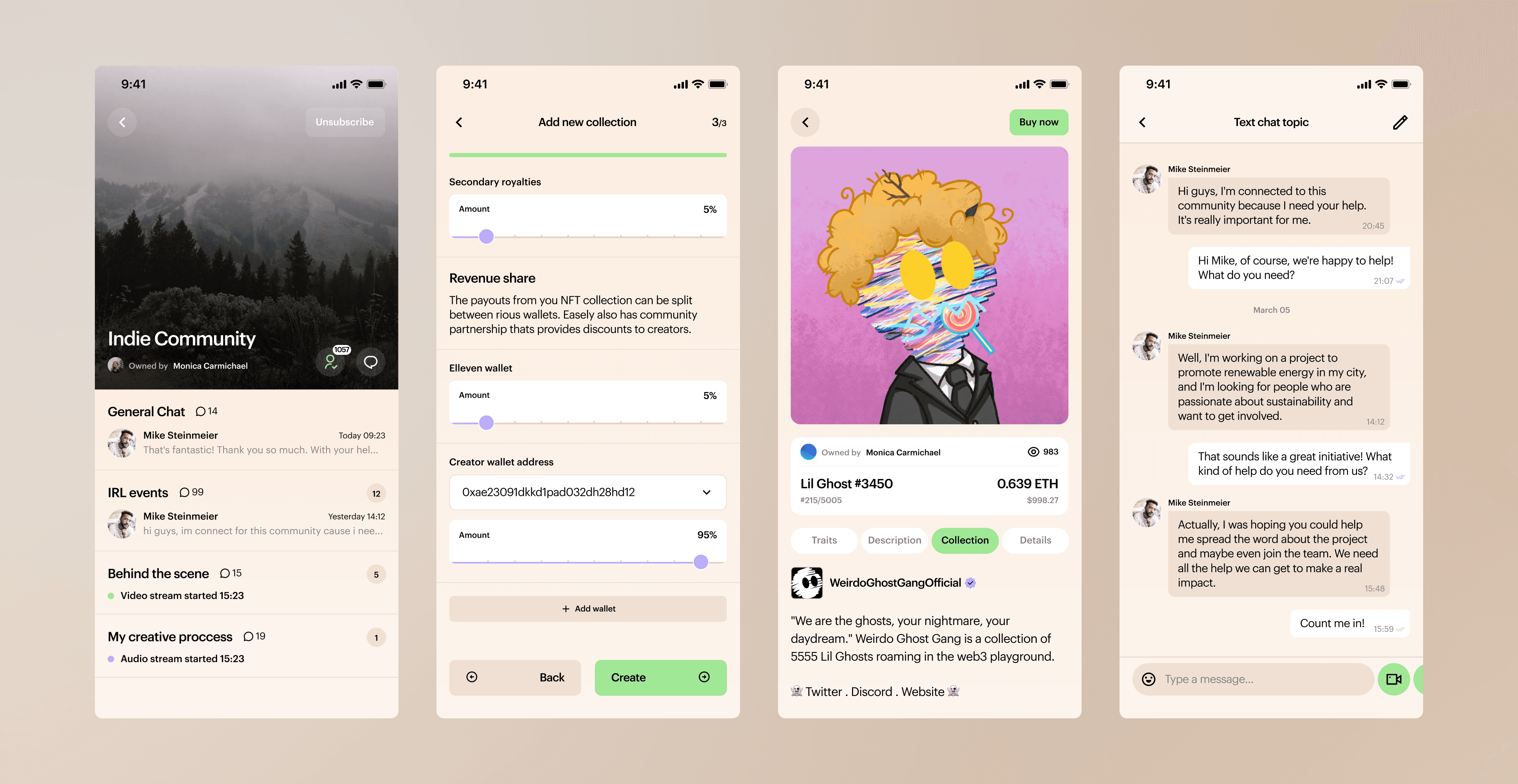 Streetside billboard with flyposters of the Batch.Works brand and illustrations