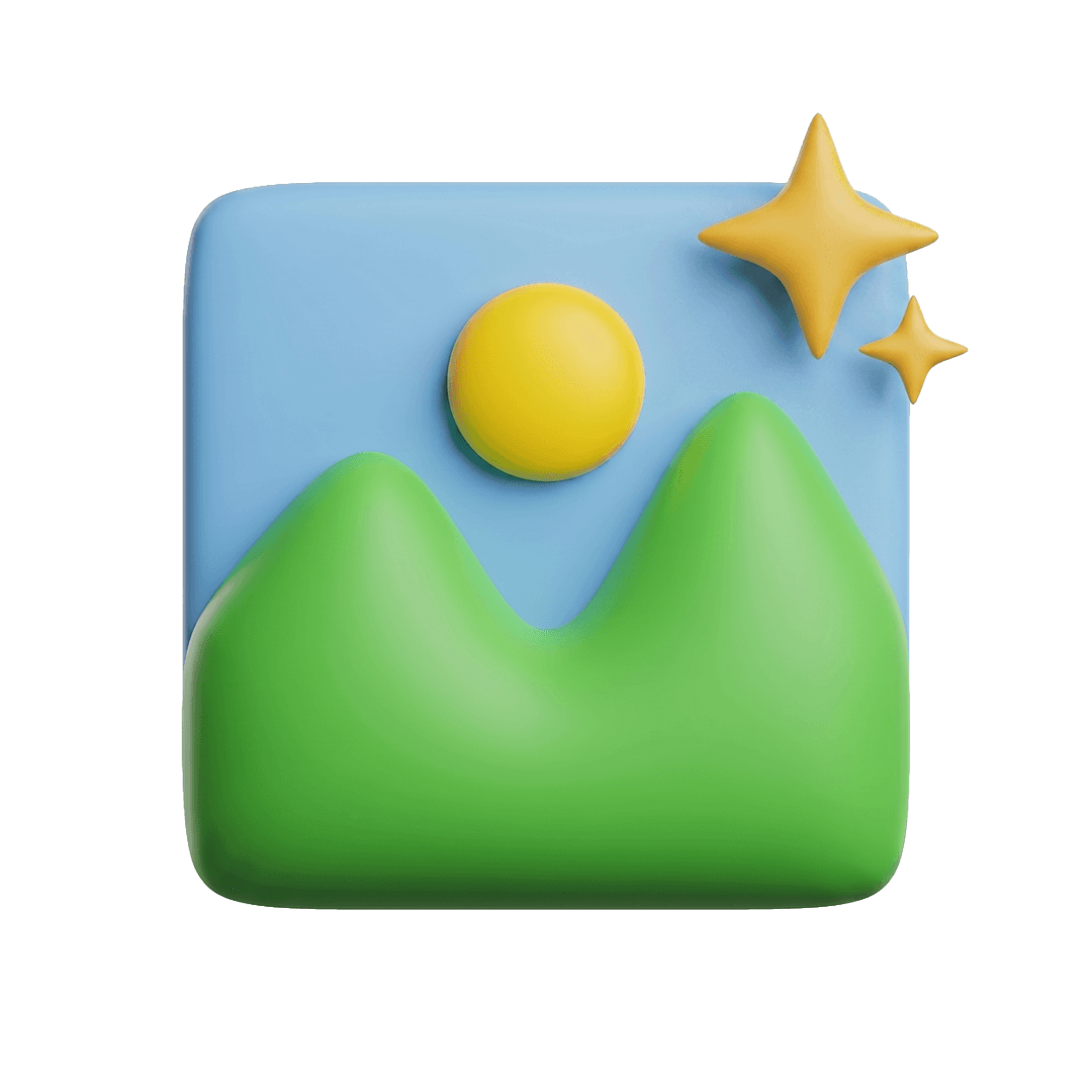 Buntes Bild-Icon mit Sternen