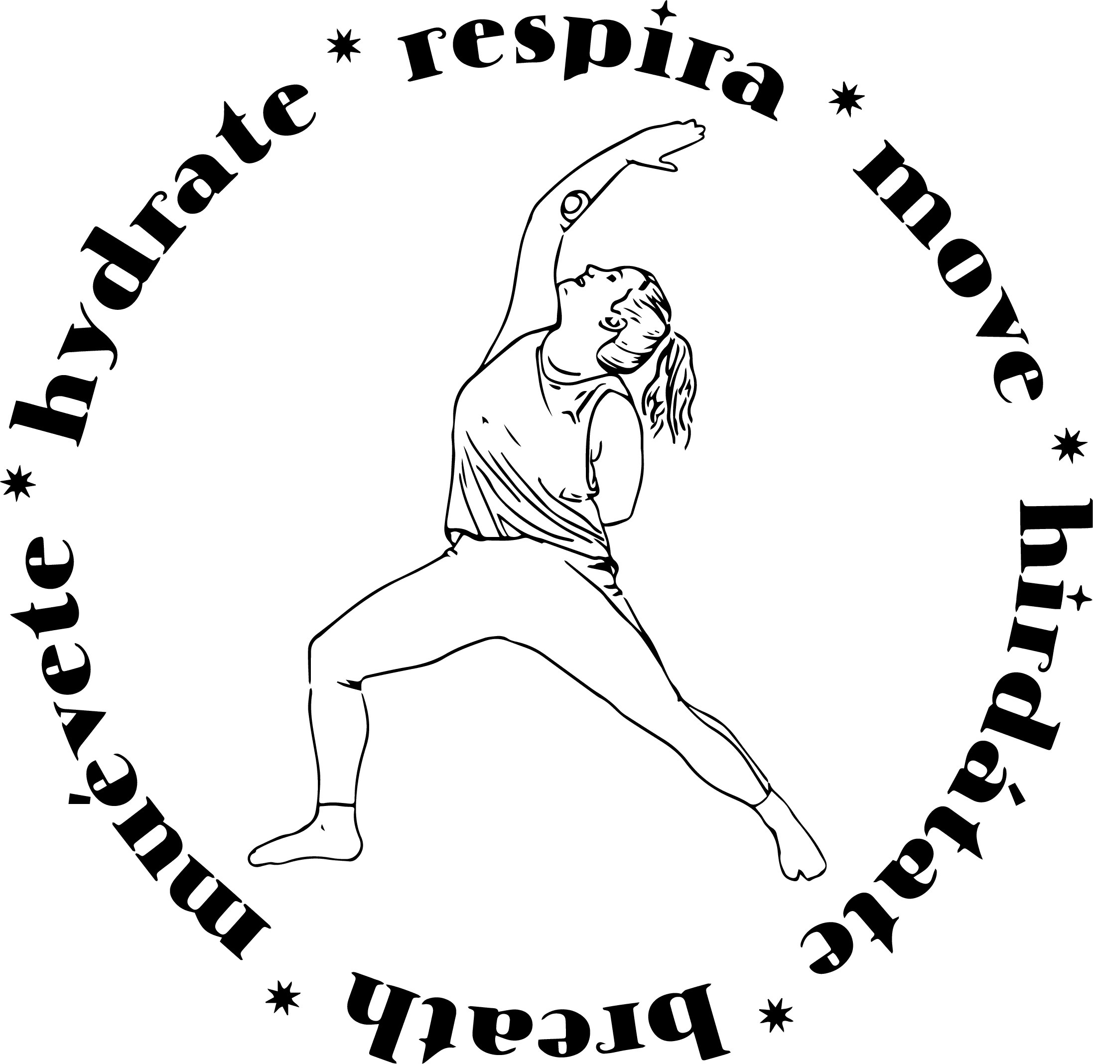 Little Rock Yoga black and white logo