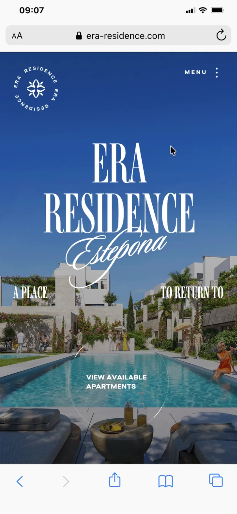 ERA Residence - Screenshot | mobile : hero