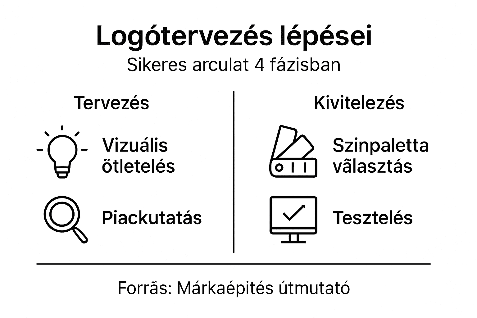 Infografika: a logótervezés legfontosabb lépései egy helyen