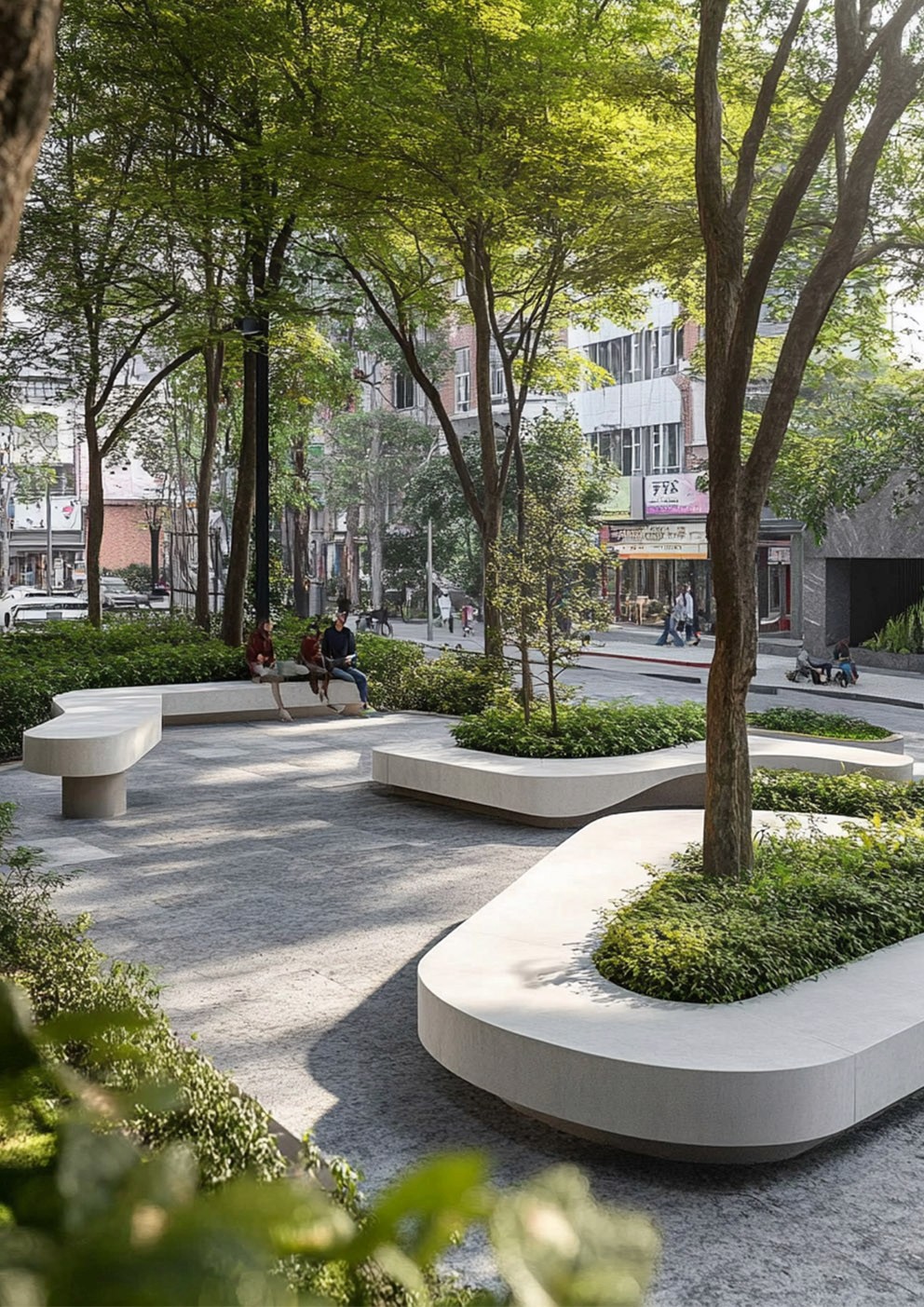Modern architectural structure with sweeping curves and sharp angles, featuring a sleek white facade and dynamic silhouette.