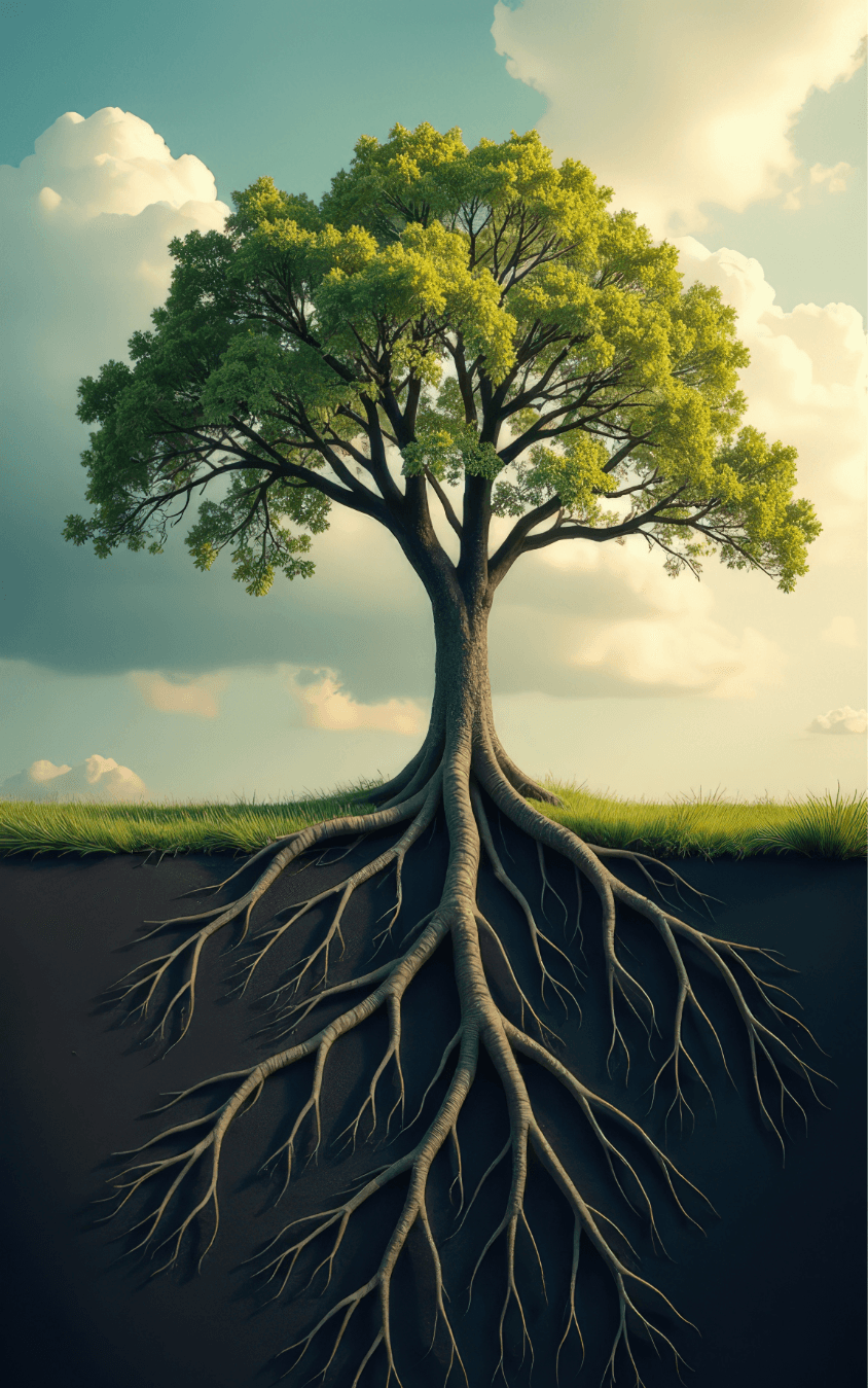 Close-up of a tree stump showing growth rings and a textured brown wood surface.