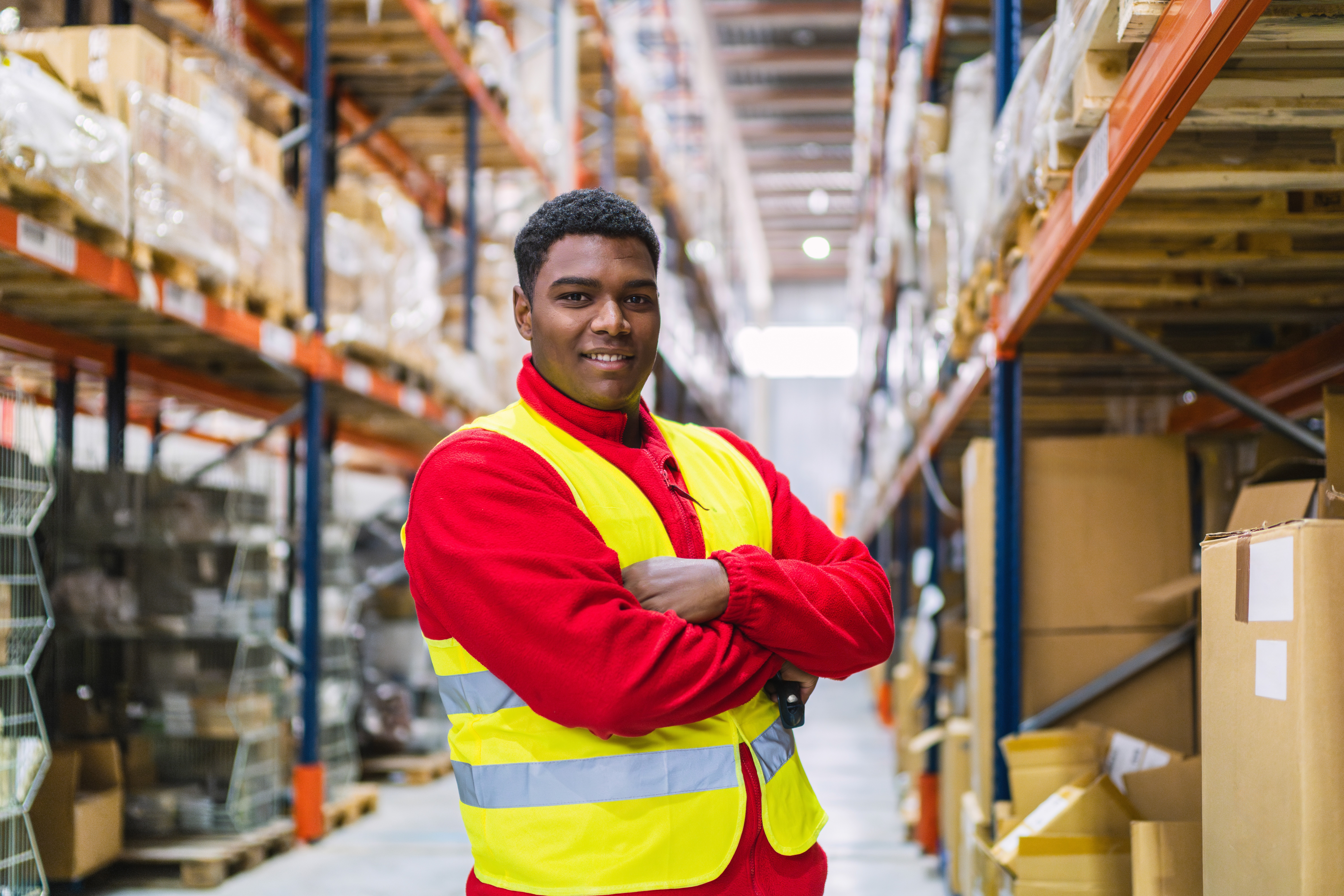 Man wearing red cap and top writing on a note pad