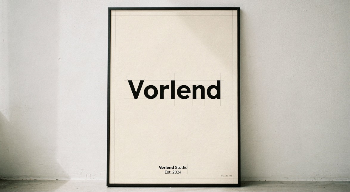 Photo of a poster with big brand logo