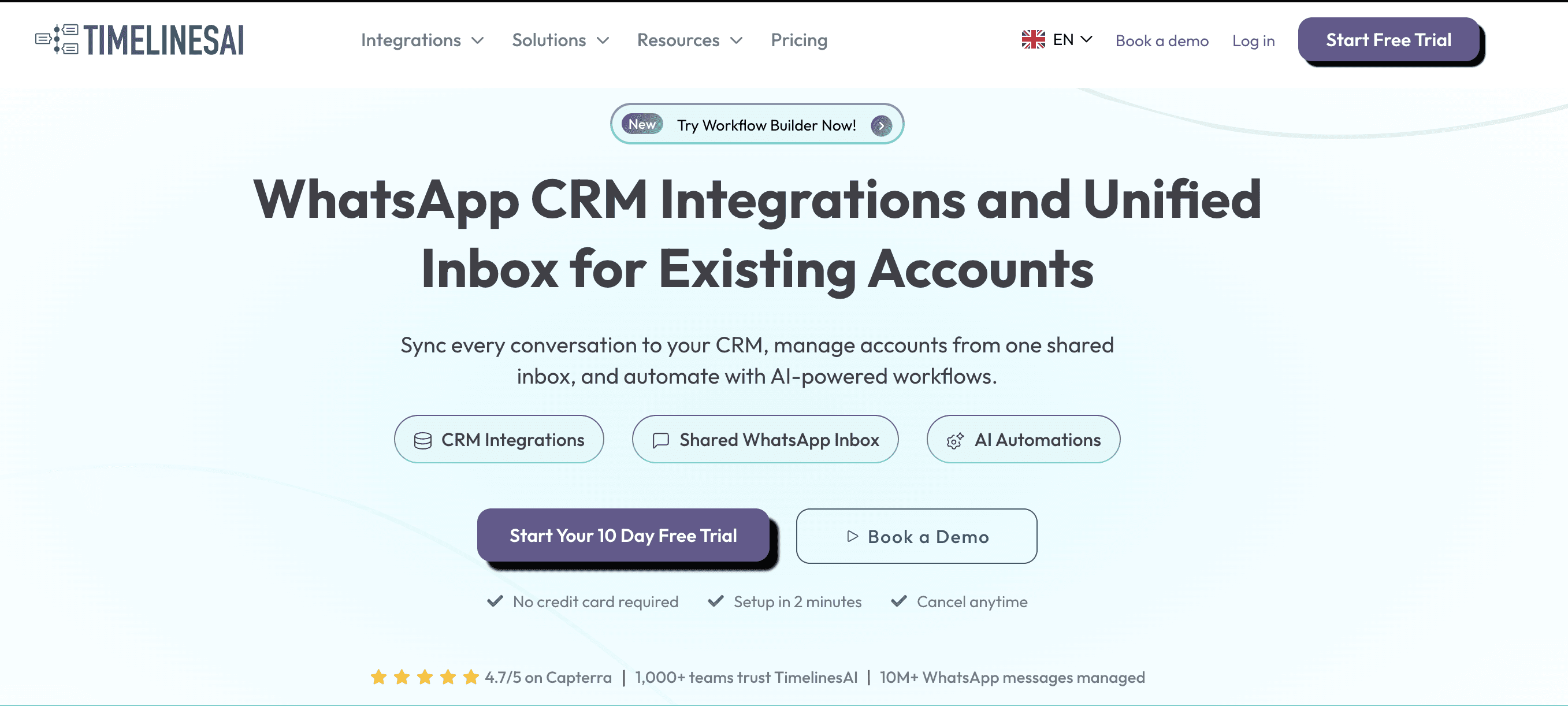 Timelines homescreen