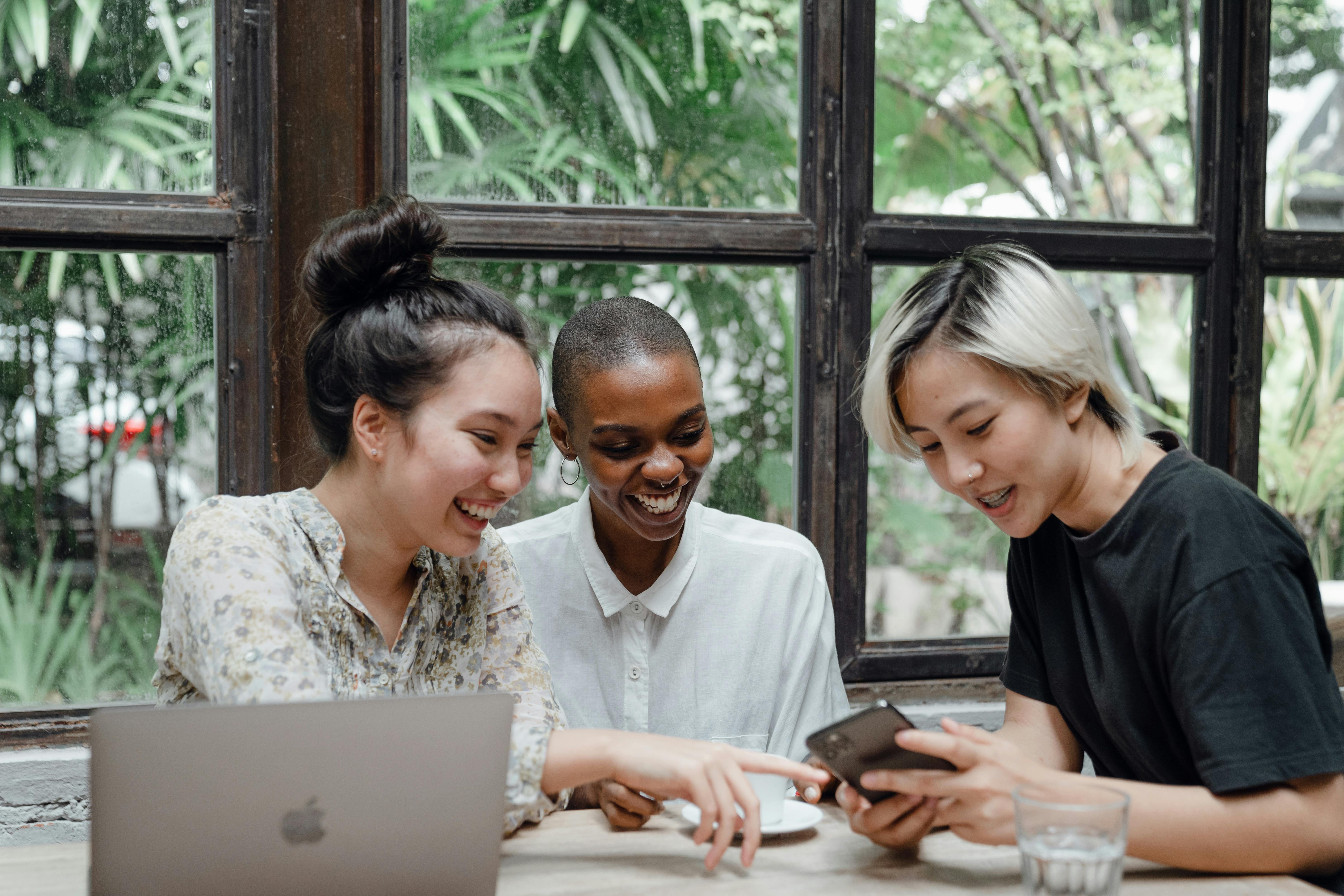three women at the table