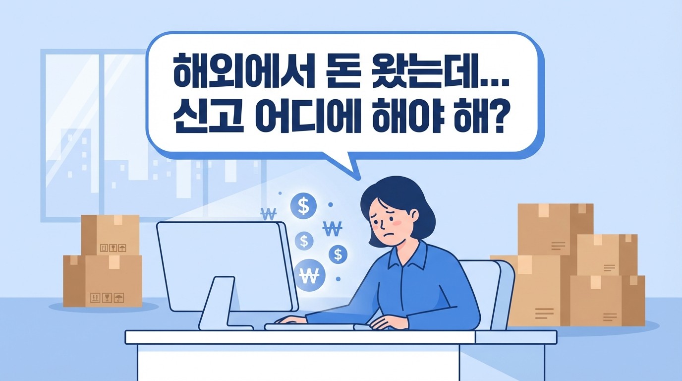 "해외에서 돈 들어왔는데, 신고 어디에 해야해?"